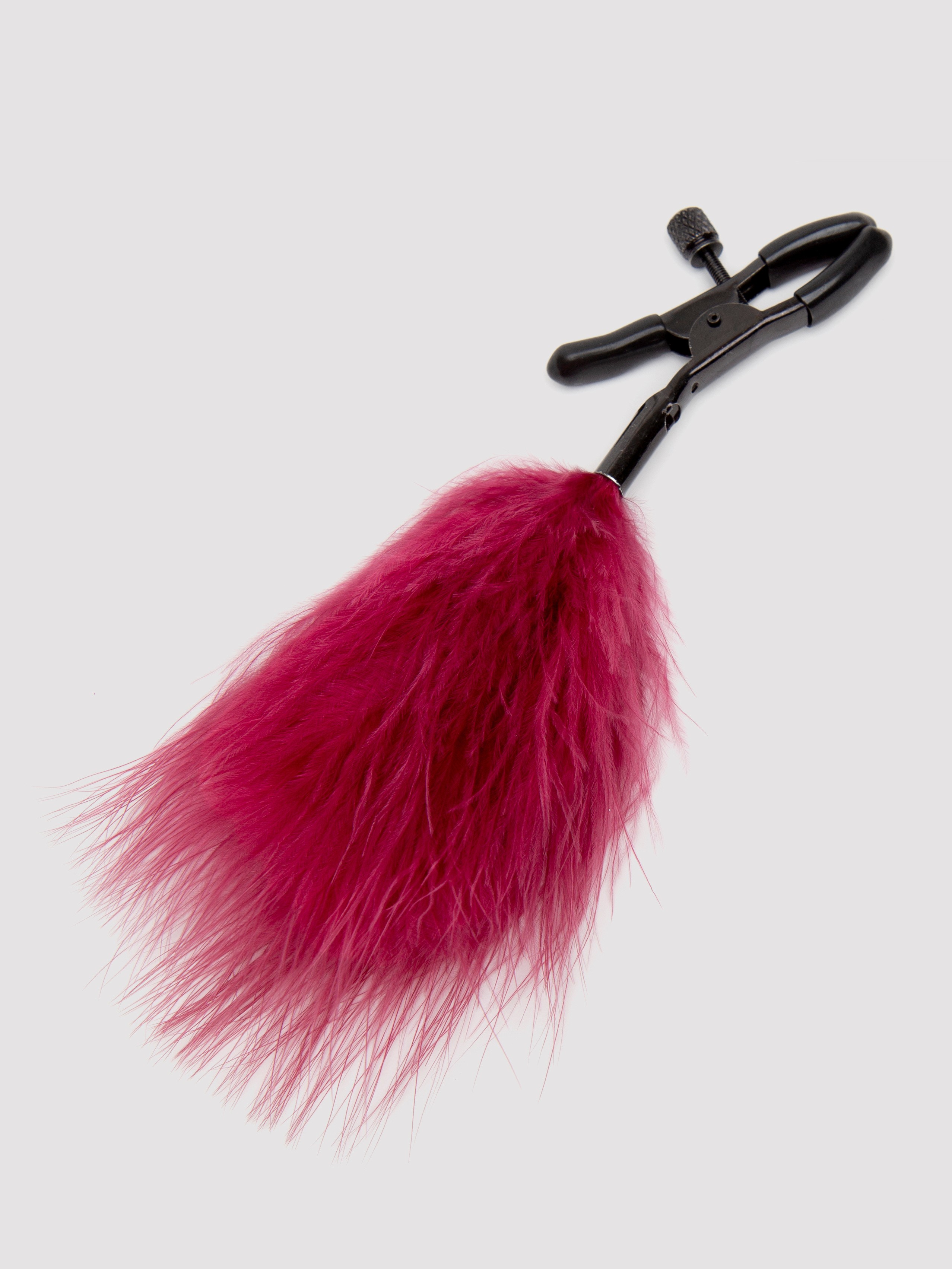 Sex & Mischief Feather Nipple Clamps, Purple, hi-res