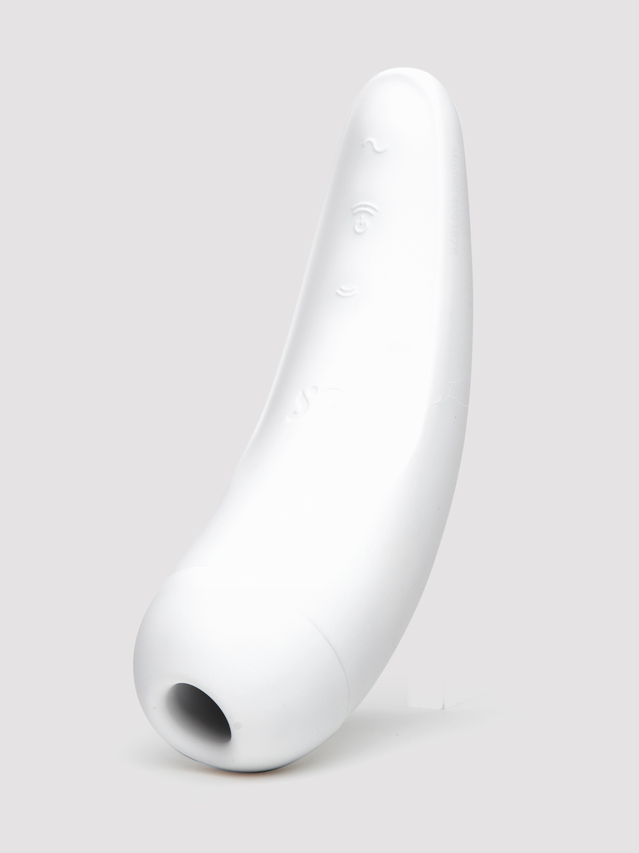 Satisfyer Curvy 2+ App Controlled Rechargeable Vibrating Clitoral Stimulator, White, hi-res