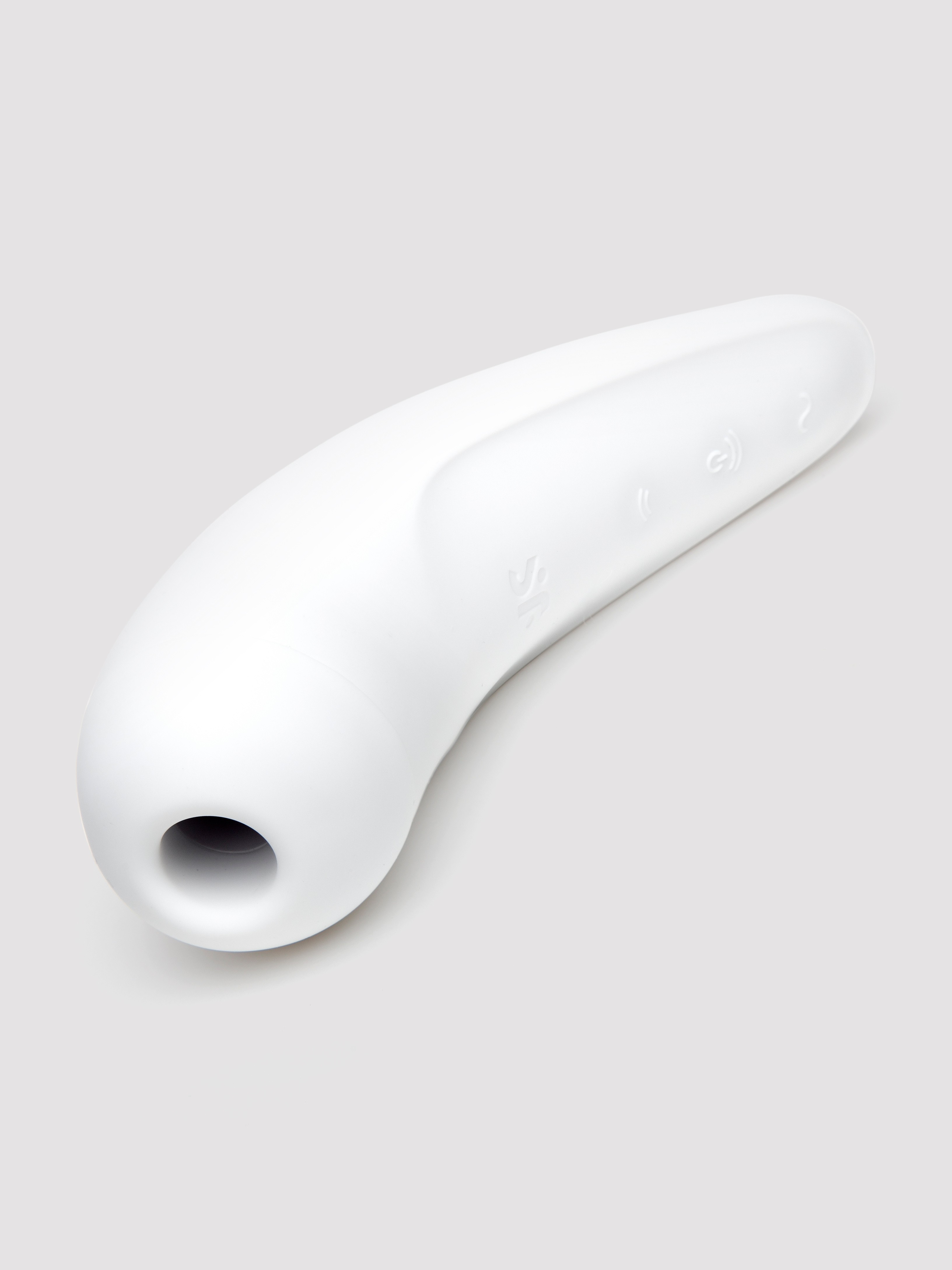 Satisfyer Curvy 2+ App Controlled Rechargeable Vibrating Clitoral Stimulator, White, hi-res