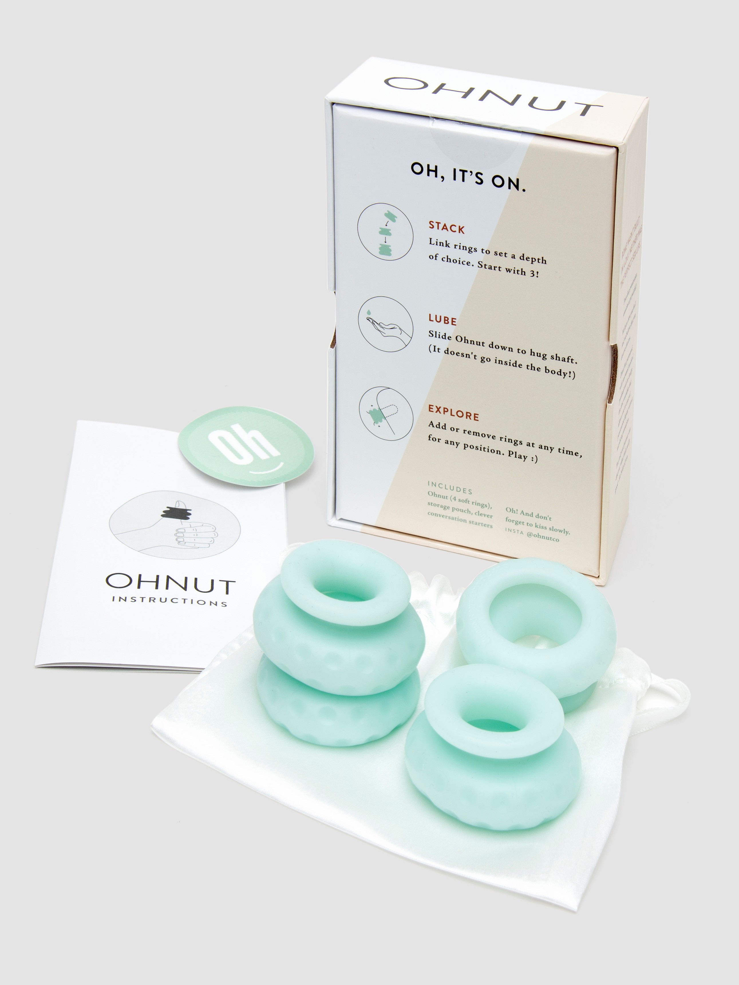 OHNUT Wearable Stretchy Bumper Ring Set, Green, hi-res