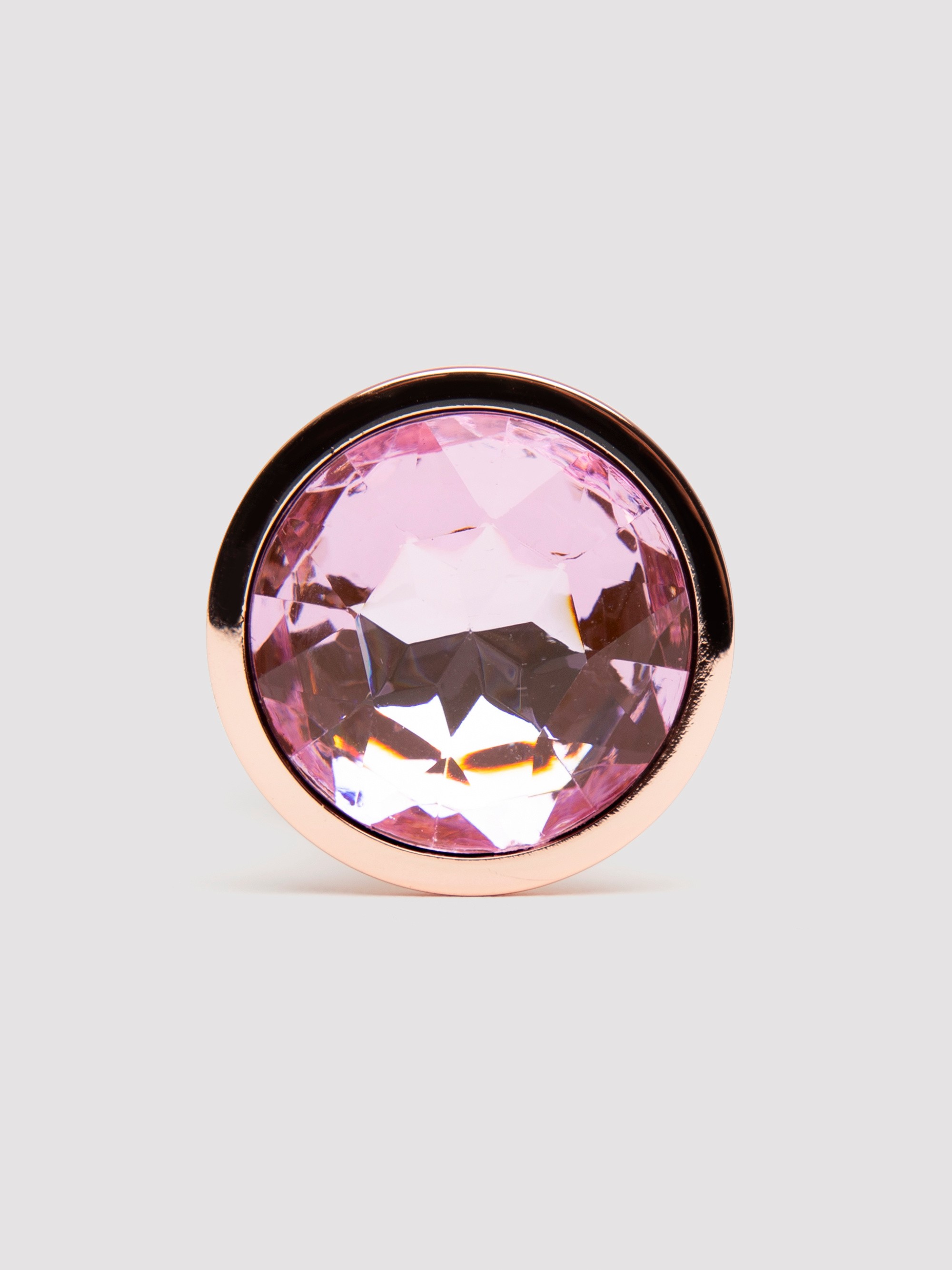 Rear Assets Small Jewelled Rose Gold Metal Butt Plug 2 Inch, Gold, hi-res