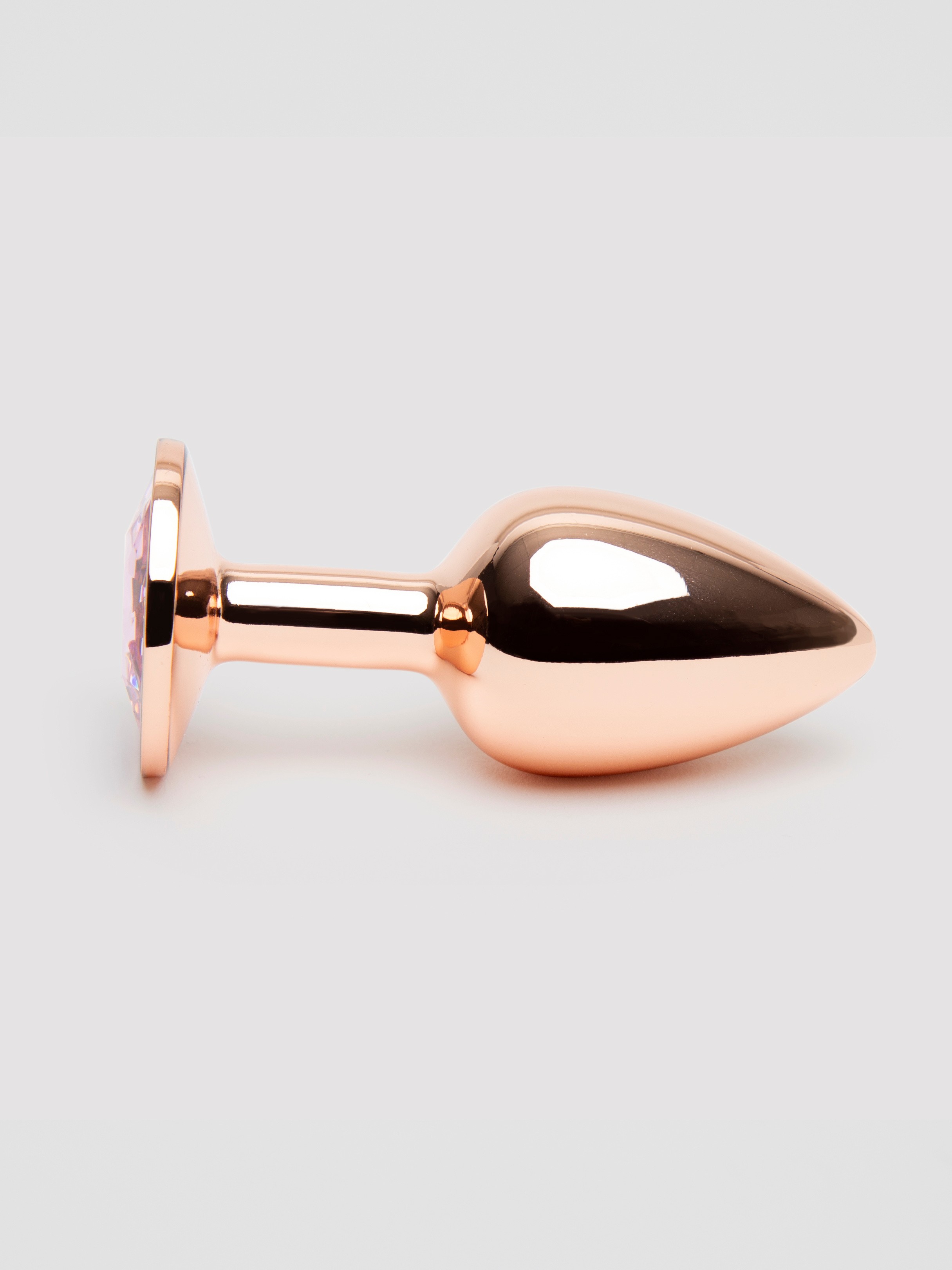 Rear Assets Small Jewelled Rose Gold Metal Butt Plug 2 Inch, Gold, hi-res