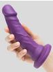 Lifelike Lover Luxe Realistic Color-Changing Silicone Dildo 7 Inch, Purple, hi-res