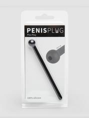 Penis Plug 7mm Silicone Hollow Penis Plug, Black, hi-res