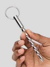 Penis Plug hohler gerippter Harnröhrendilator 13 mm, Silber, hi-res