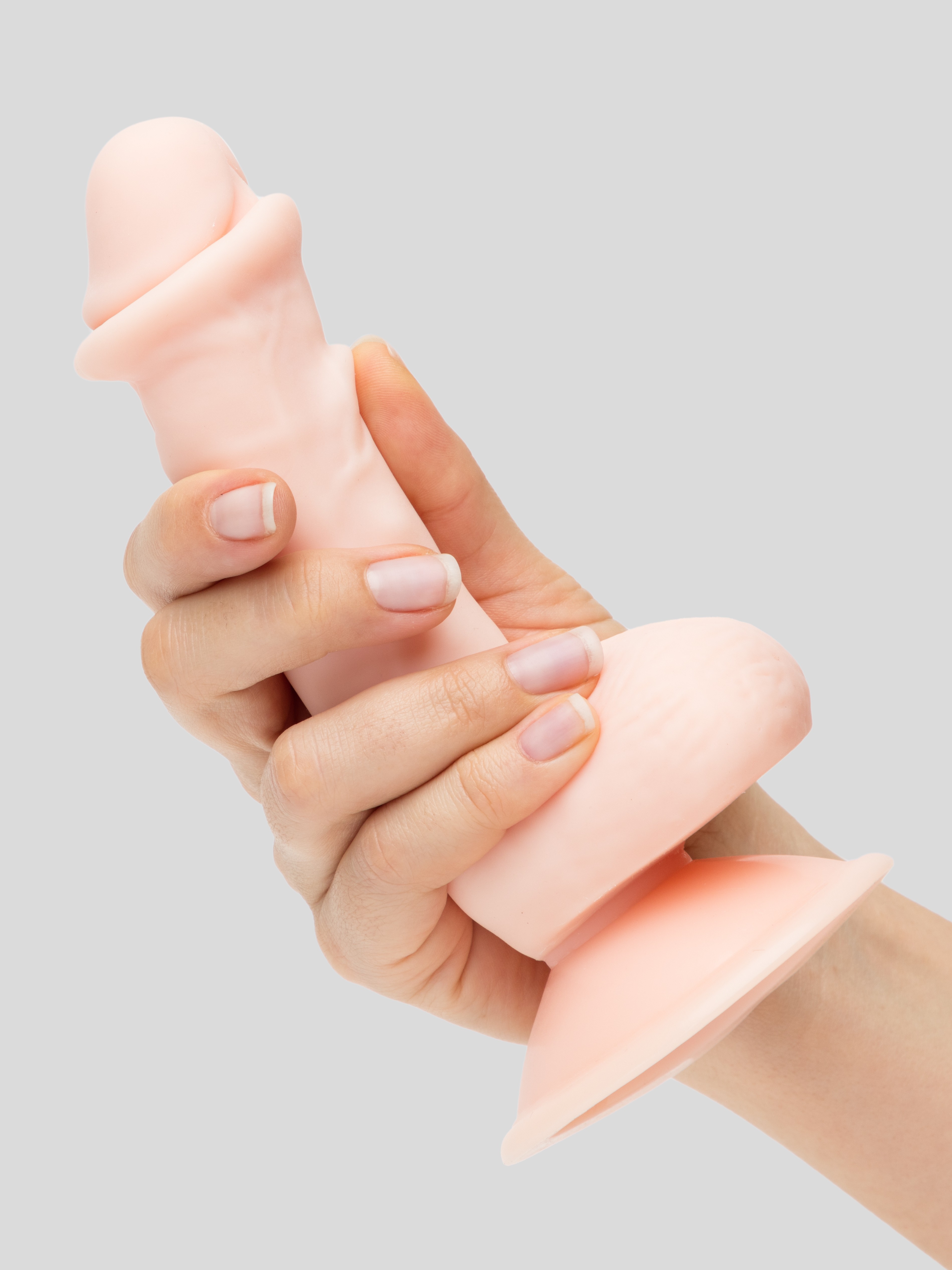 Lifelike Lover Classic Dual-Density Dildo with Moving Foreskin 6 Inch, Flesh Pink, hi-res