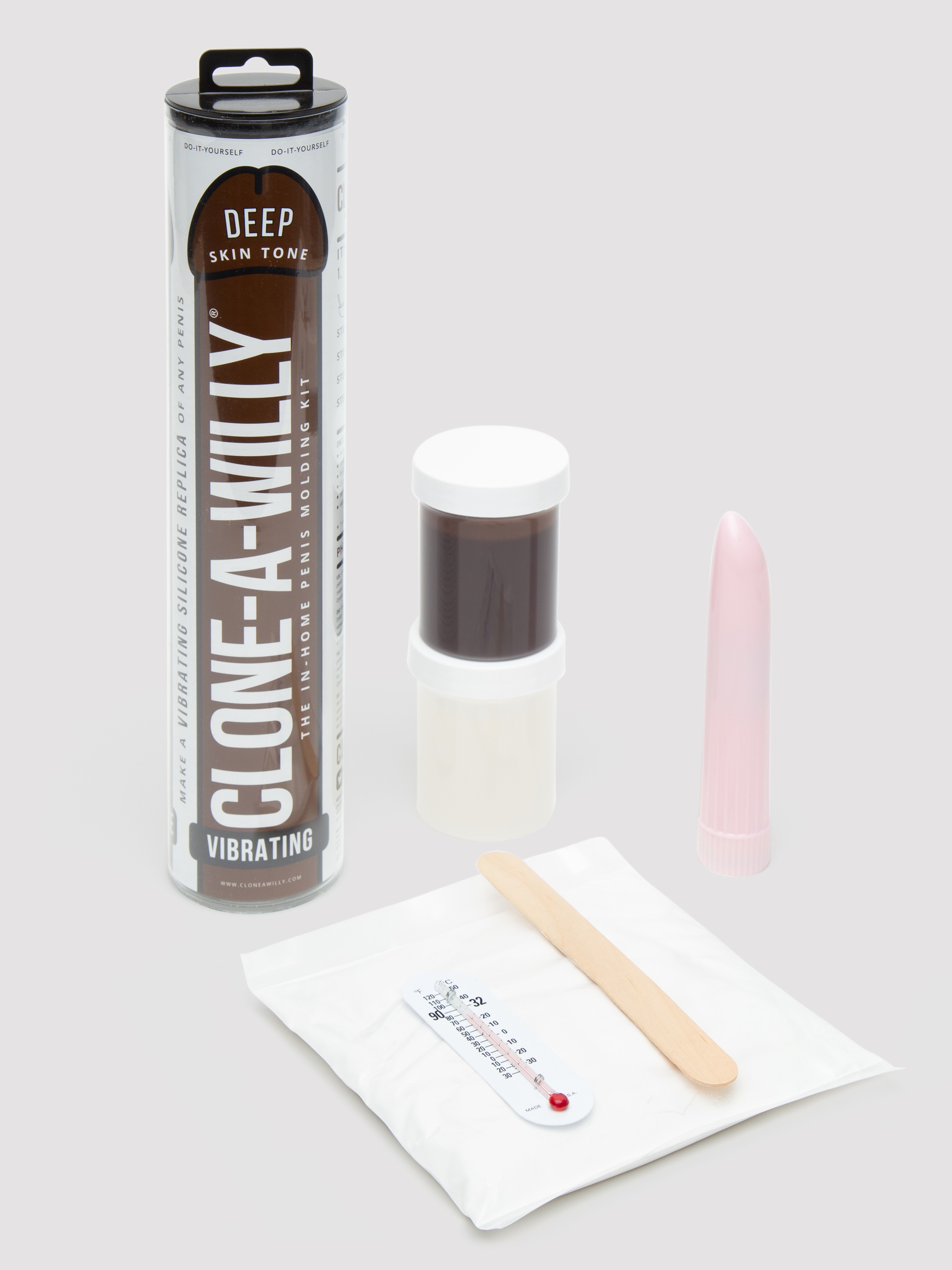 Clone-A-Willy Vibrator Moulding Kit Dark Skin Tone, Flesh Brown, hi-res