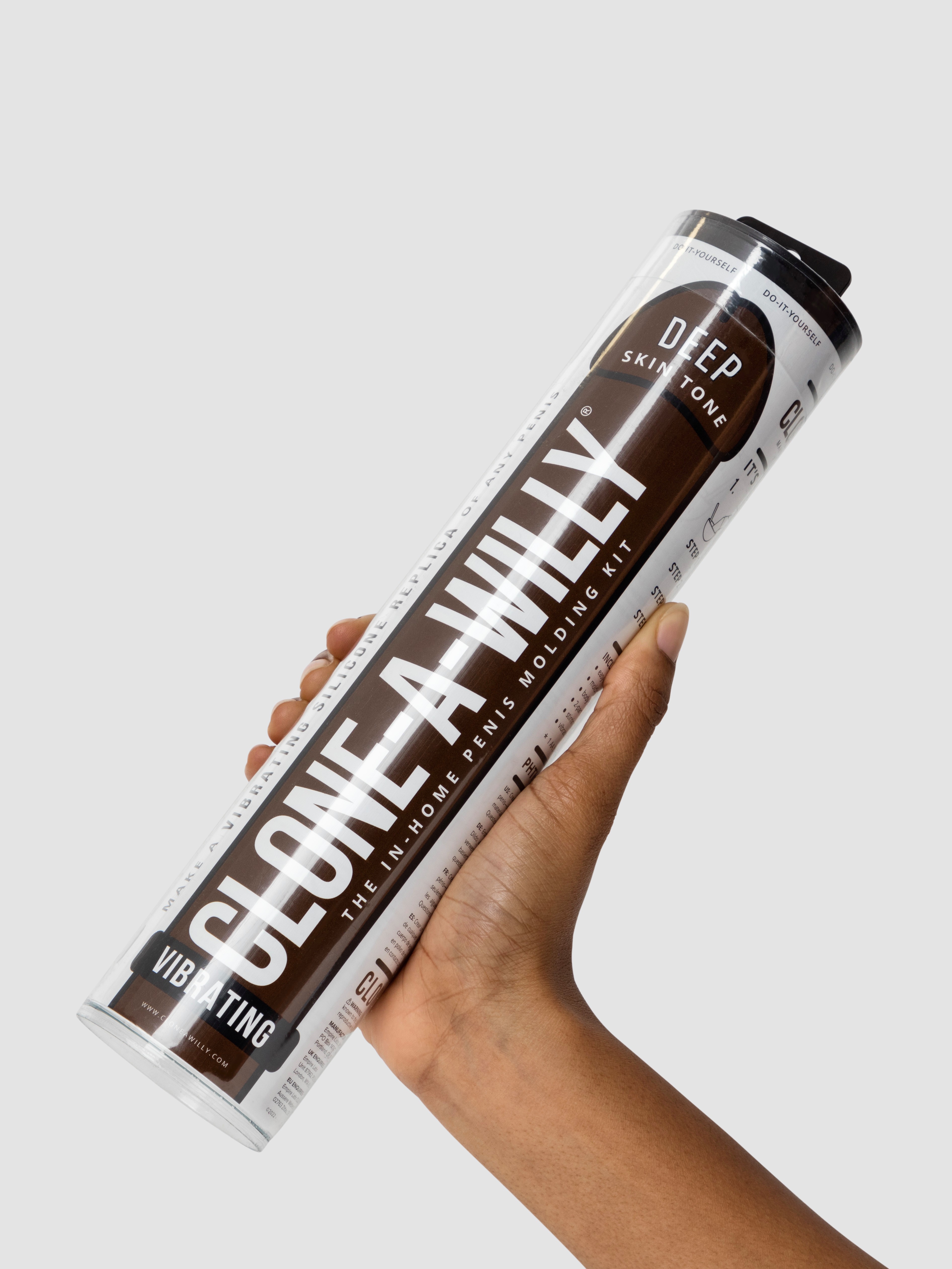 Clone-A-Willy Vibrator Moulding Kit Dark Skin Tone, Flesh Brown, hi-res