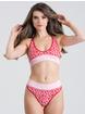 Lovehoney Mindful rosa nahtloses BH-Set mit Leopard-Muster, Rot, hi-res