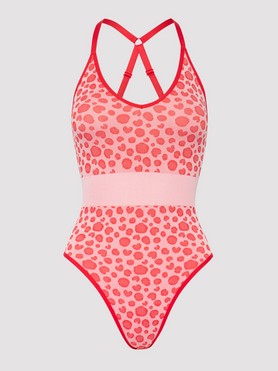 Lovehoney Mindful Pink Leopard Print Seamless Teddy