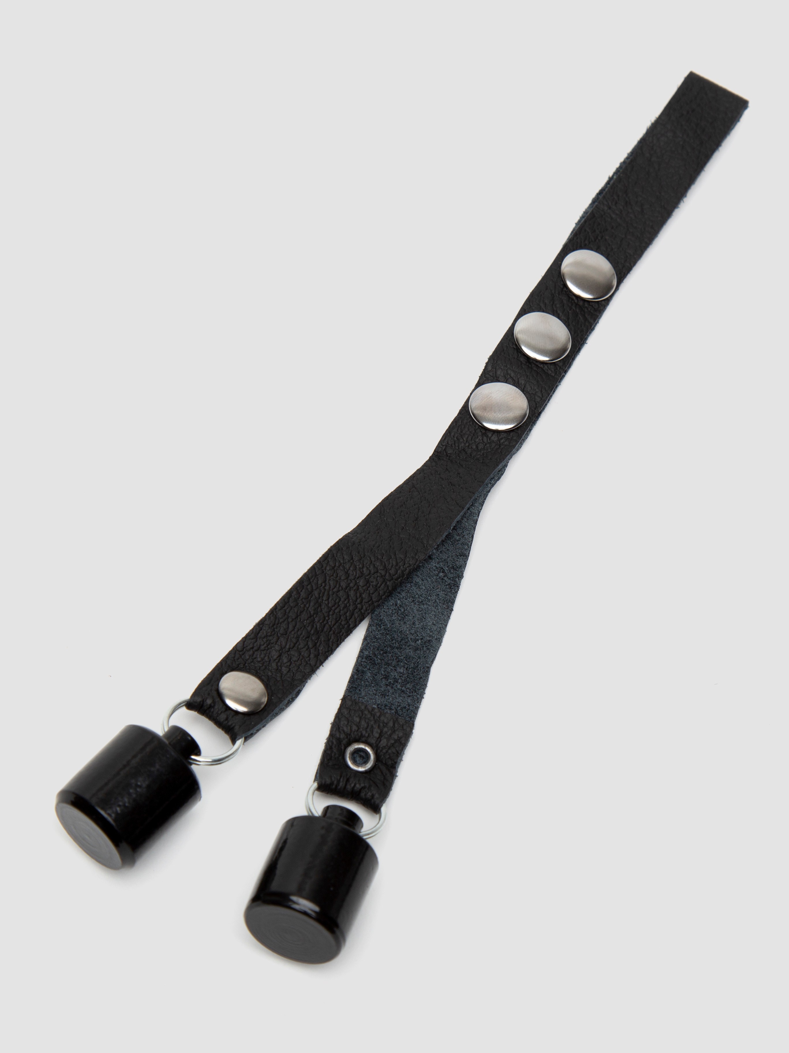 DOMINIX Deluxe Leather Weighted Ball Stretcher 3.5oz, Black, hi-res