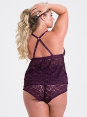 Lovehoney Mindful Mint Green Lace Cami and Shorts Set, Purple, hi-res
