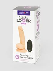 Lifelike Lover Luxe Auto-Inflatable Remote Control Realistic Dildo 6 Inch, Flesh Pink, hi-res