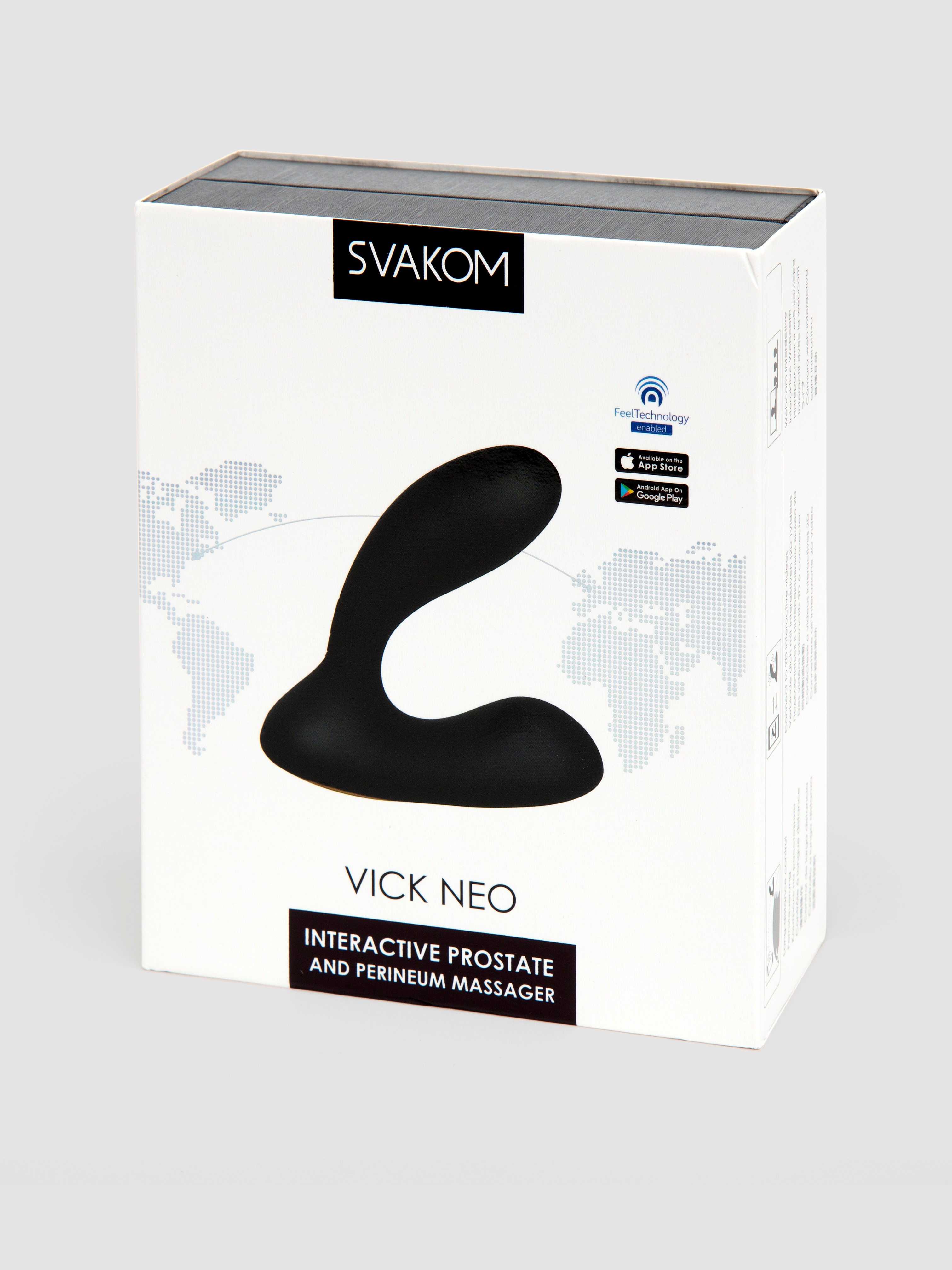 Svakom Vick Neo Interactive App Controlled Rechargeable Prostate Massager, Black, hi-res