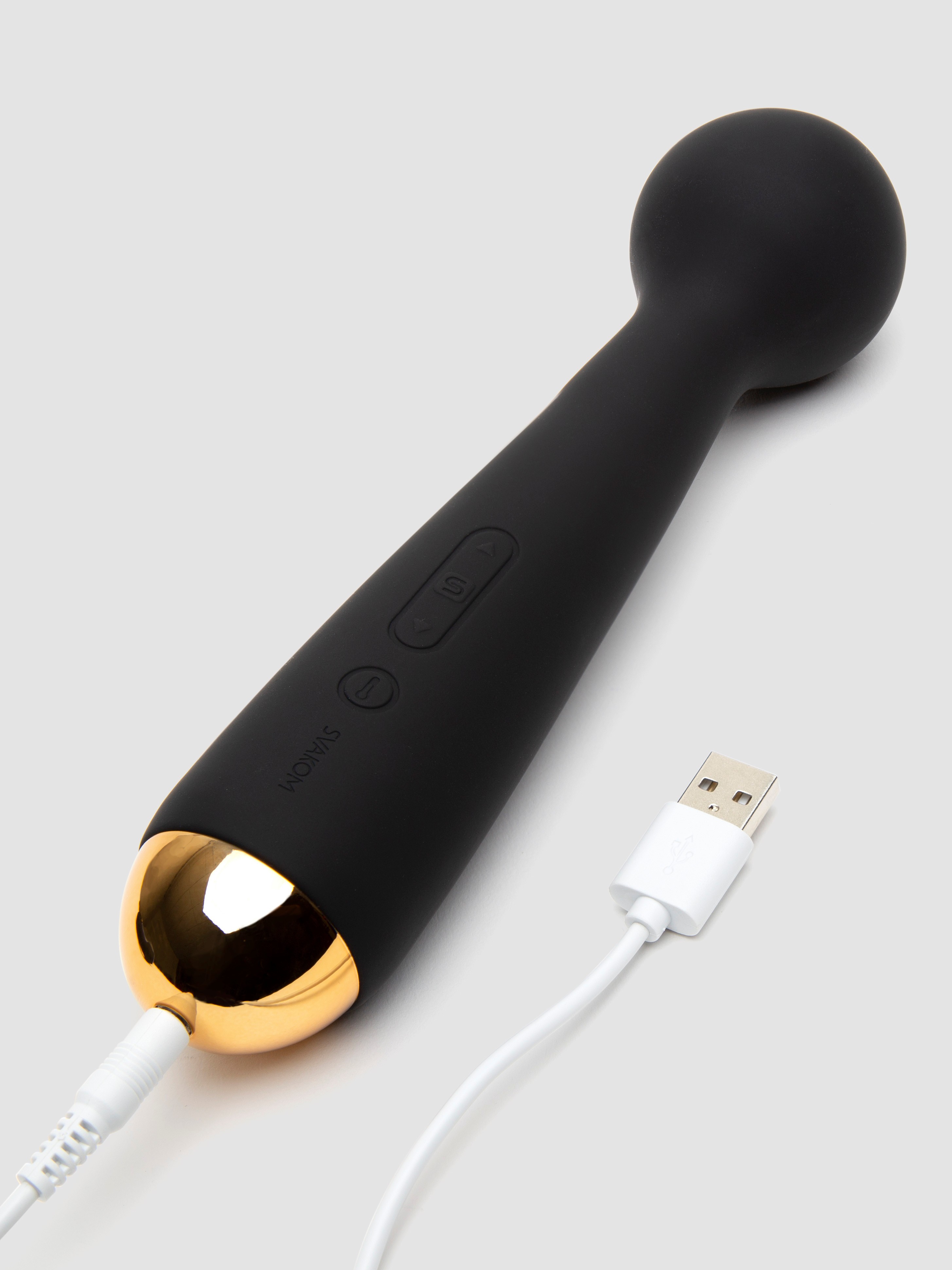 Svakom Emma Neo Interactive App Controlled Warming Wand Vibrator, Black, hi-res