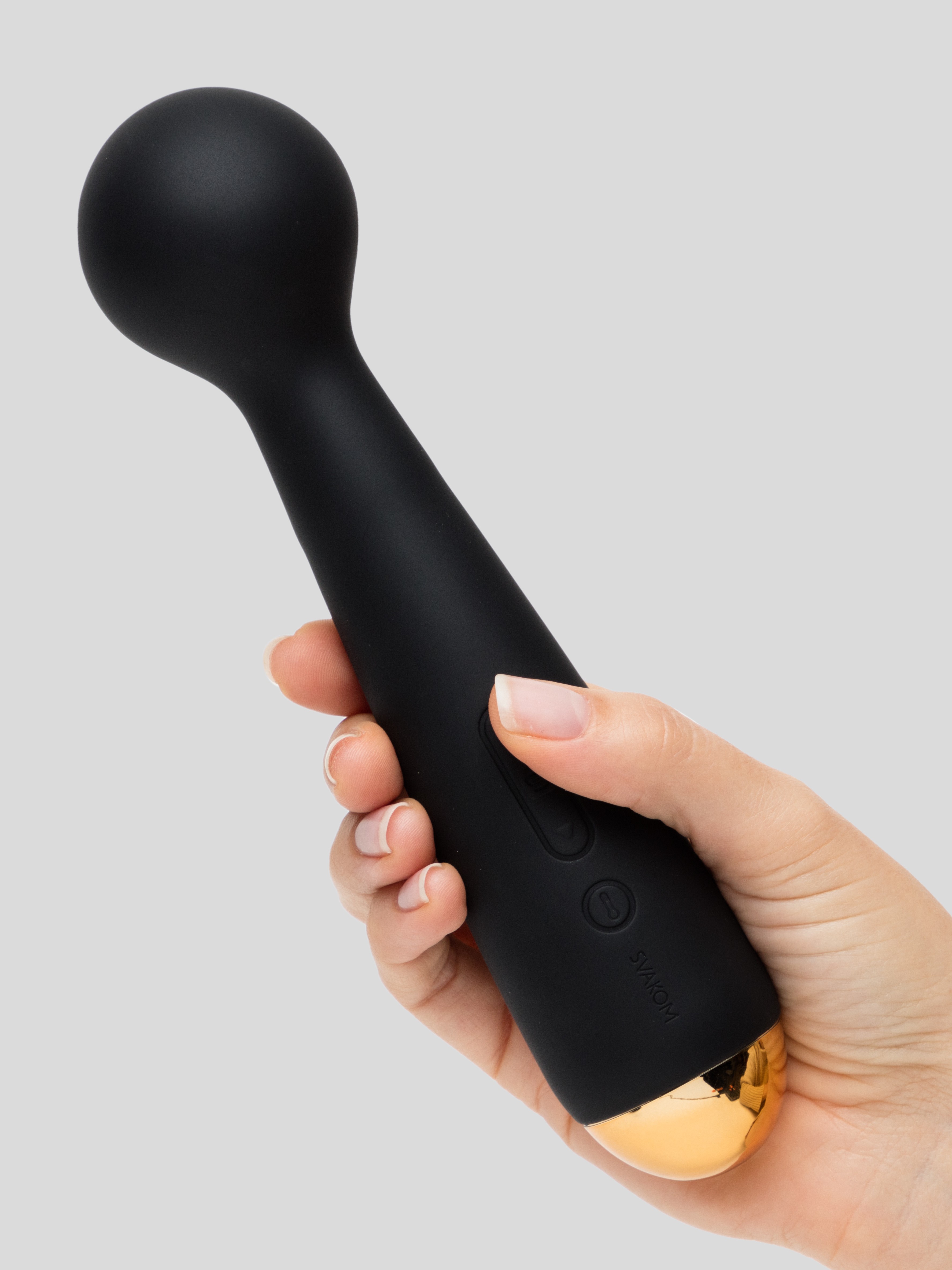 Svakom Emma Neo Interactive App Controlled Warming Wand Vibrator, Black, hi-res