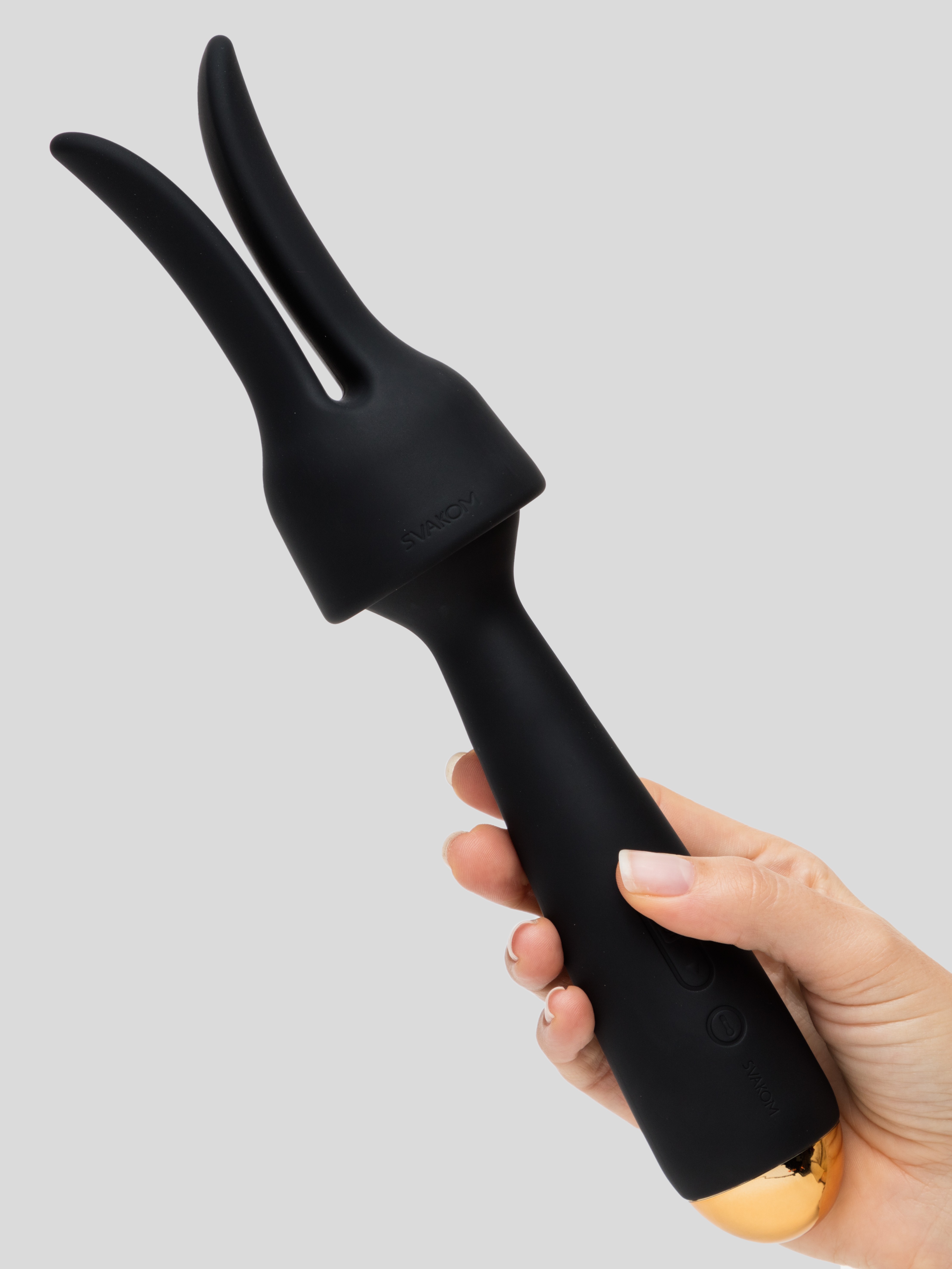 Svakom Emma Neo Interactive App Controlled Warming Wand Vibrator, Black, hi-res