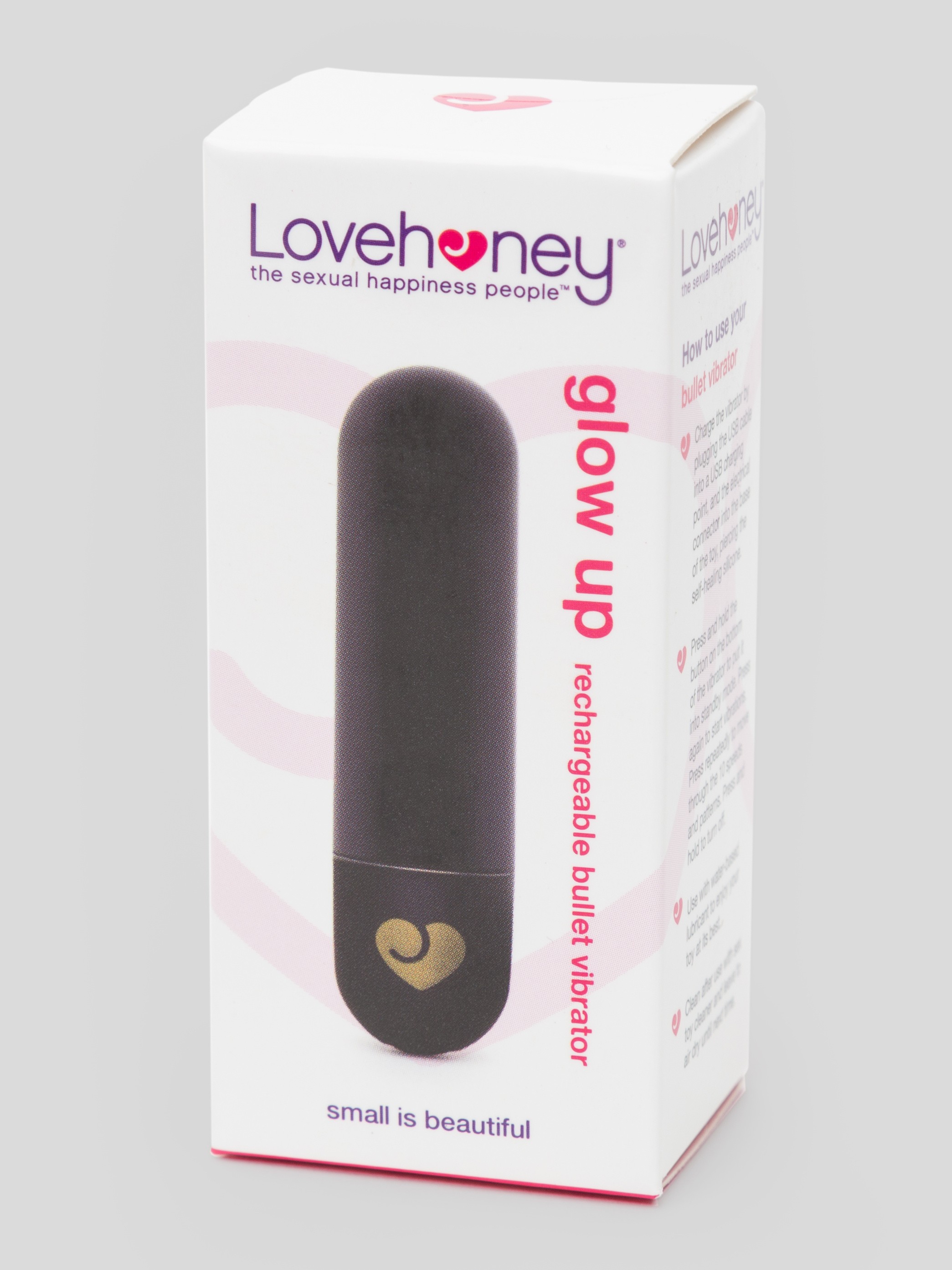 Lovehoney Glow Up Rechargeable Bullet Vibrator, Black, hi-res
