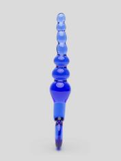 Lovehoney Sensual Glass Anal Beads, Blue, hi-res
