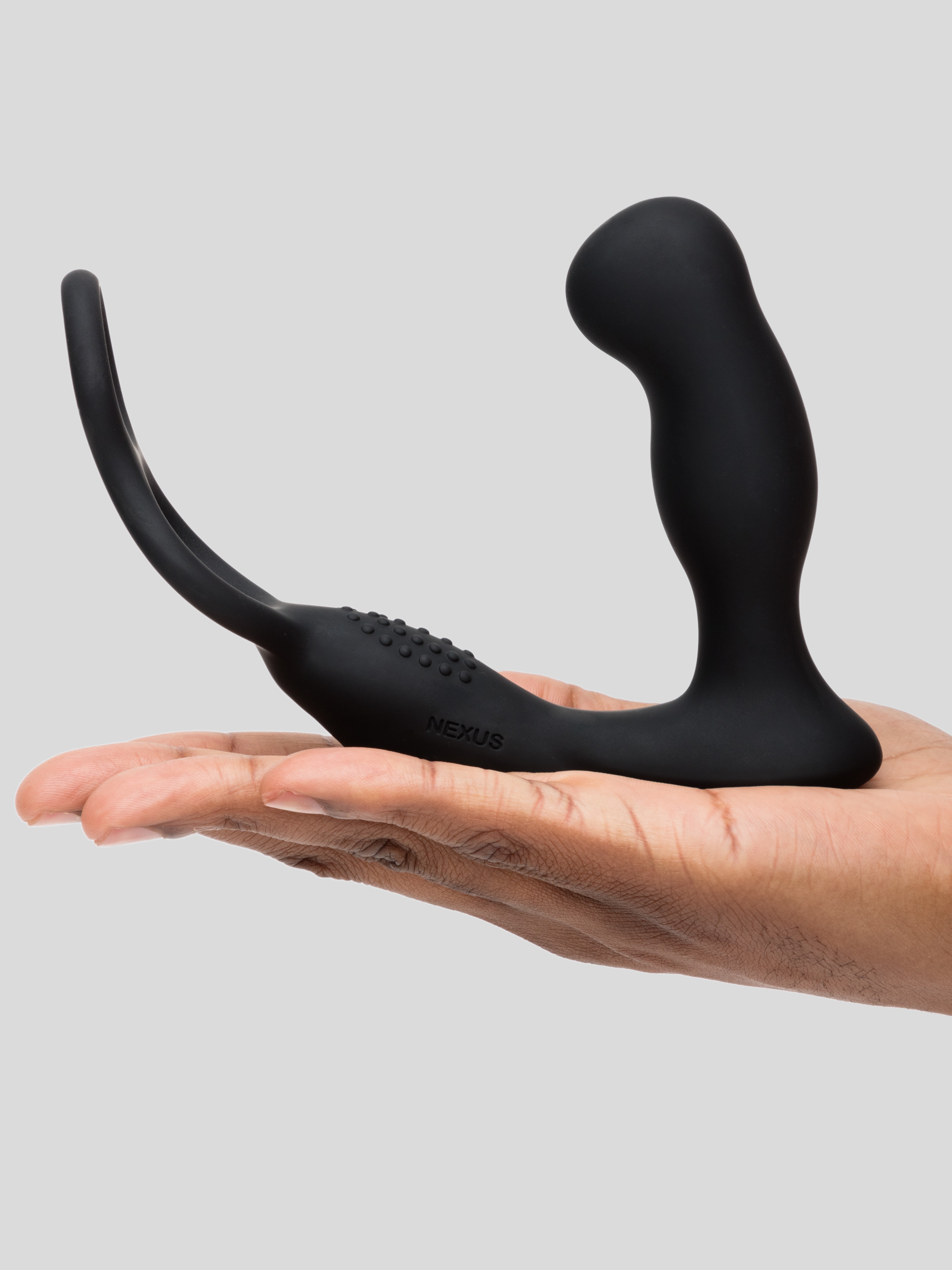 Nexus Revo Embrace Remote Control Rotating Double Cock Ring Prostate Massager, Black, hi-res