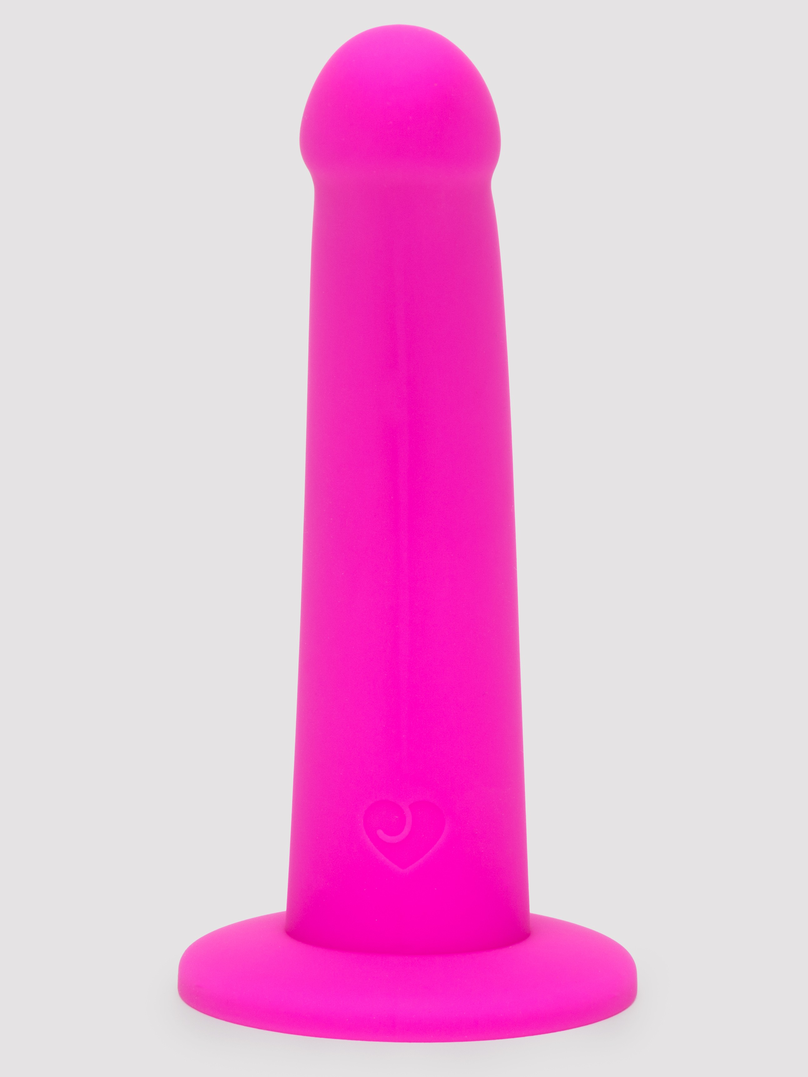 Lovehoney Curved Silicone Suction Cup Dildo 6 Inch, Pink, hi-res