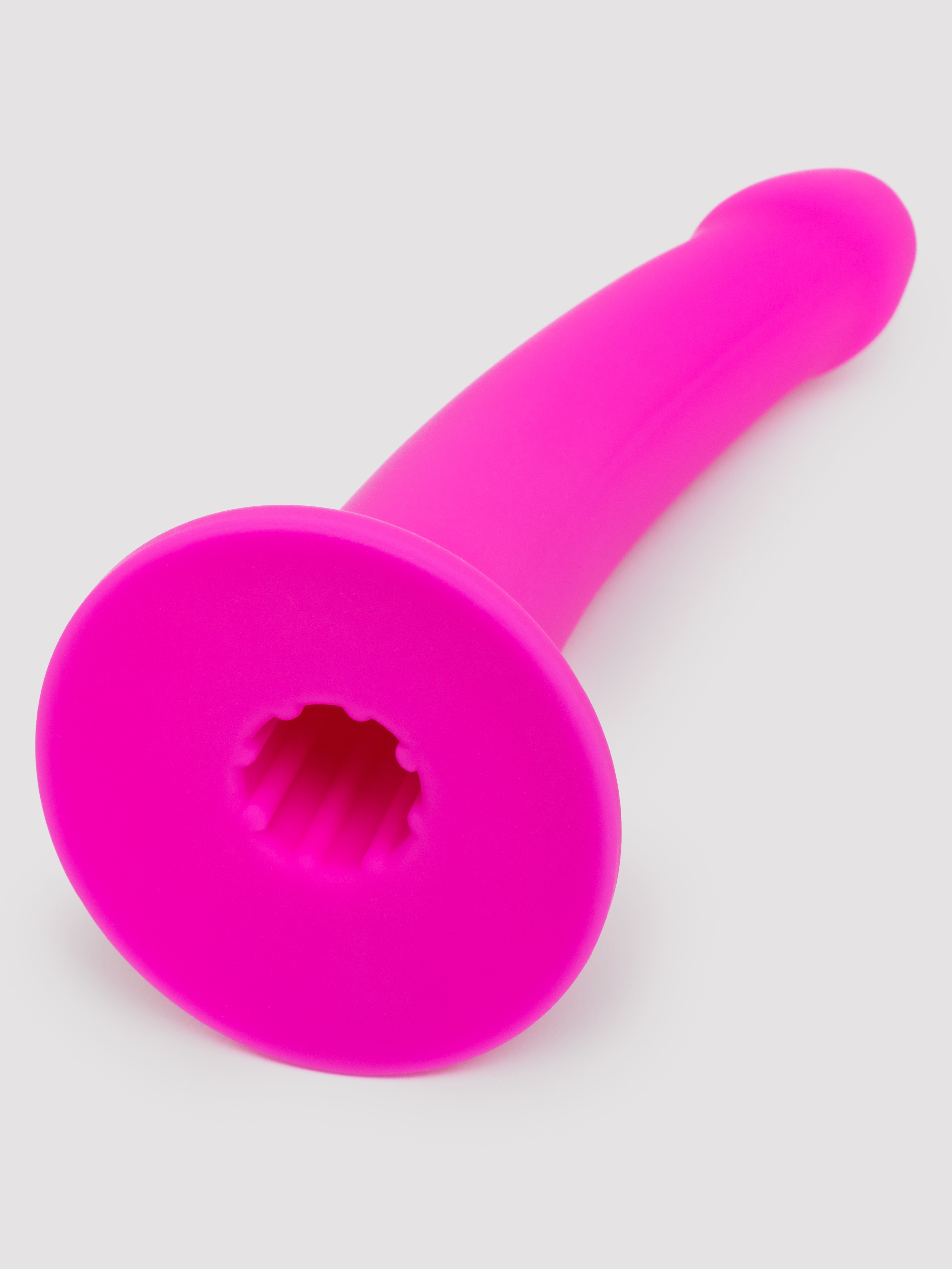Lovehoney Curved Silicone Suction Cup Dildo 6 Inch, Pink, hi-res