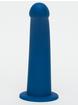 Lovehoney Curved Silicone Suction Cup Dildo 9 Inch, Blue, hi-res