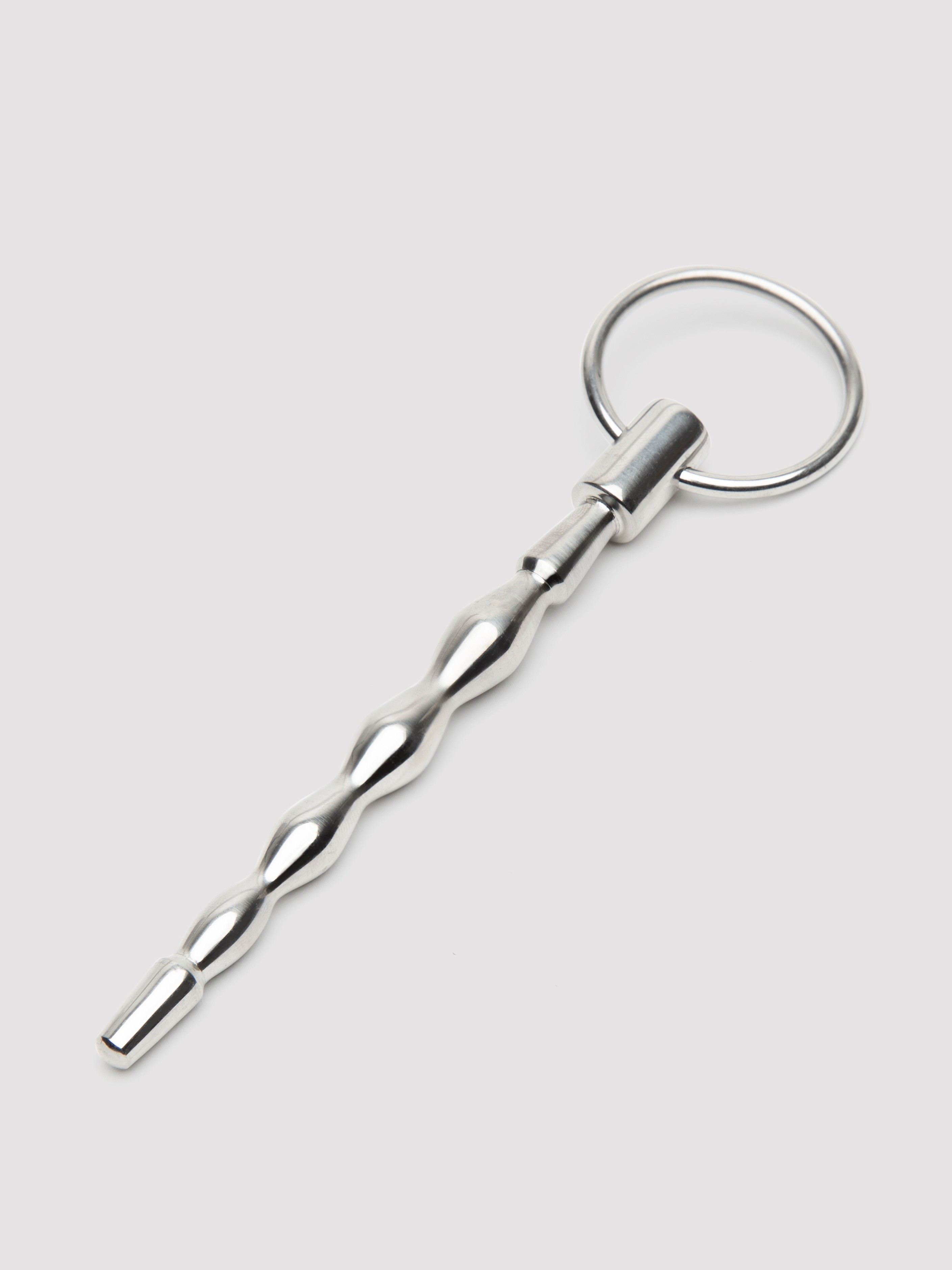 Penis Plug Stainless Steel Ribbed Penis Plug 11mm, Silver, hi-res