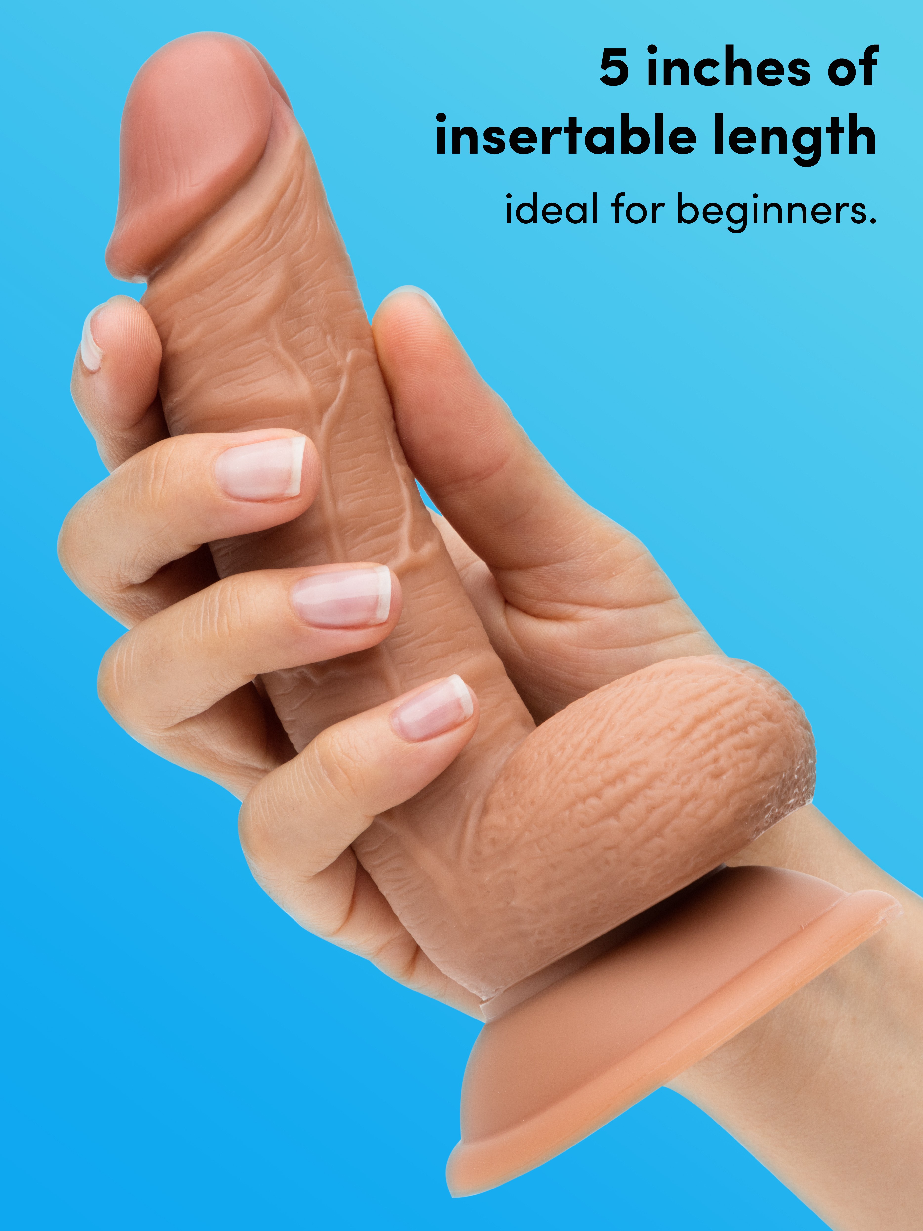 Lifelike Lover Classic Realistic Dildo 6 Inch , Flesh Tan, hi-res