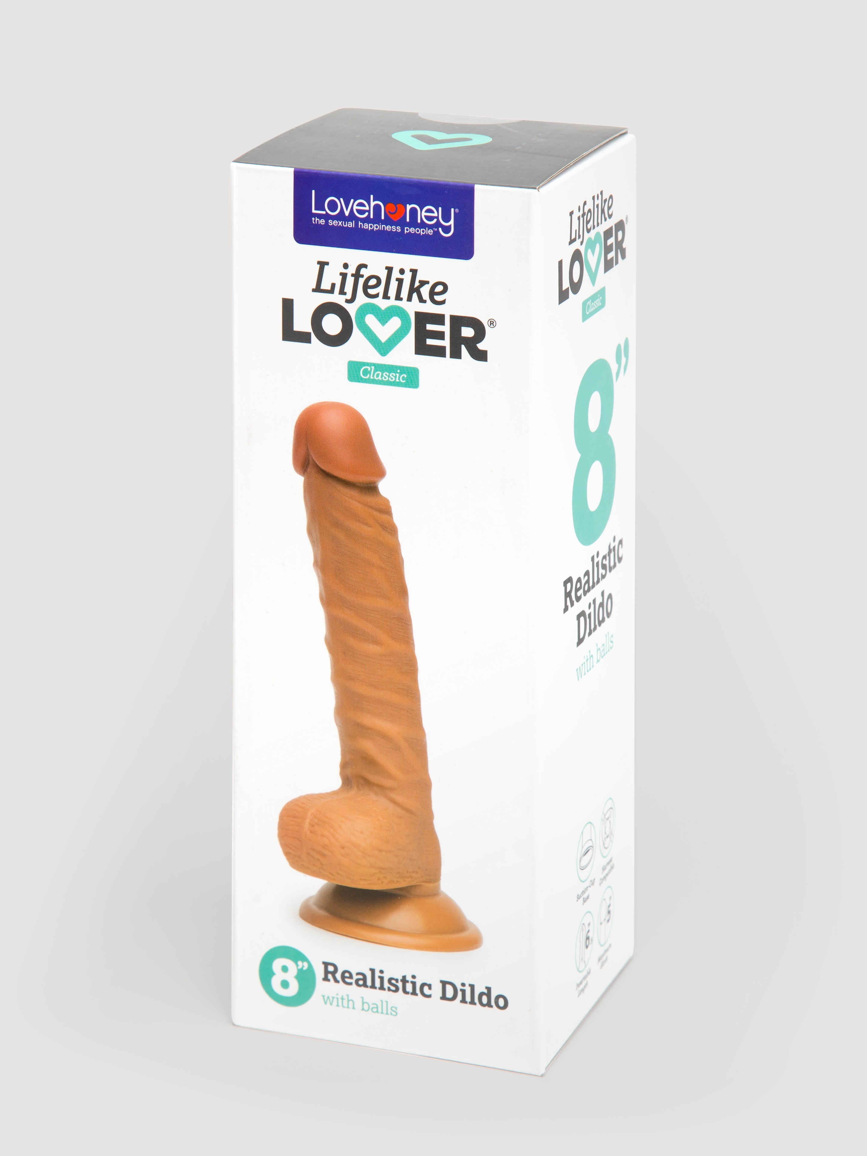 Lifelike Lover Classic Realistic Dildo 8 Inch, Flesh Tan, hi-res