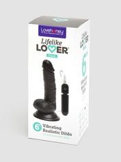 Lifelike Lover Classic Realistic Dildo Vibrator 6 Inch, Black, hi-res