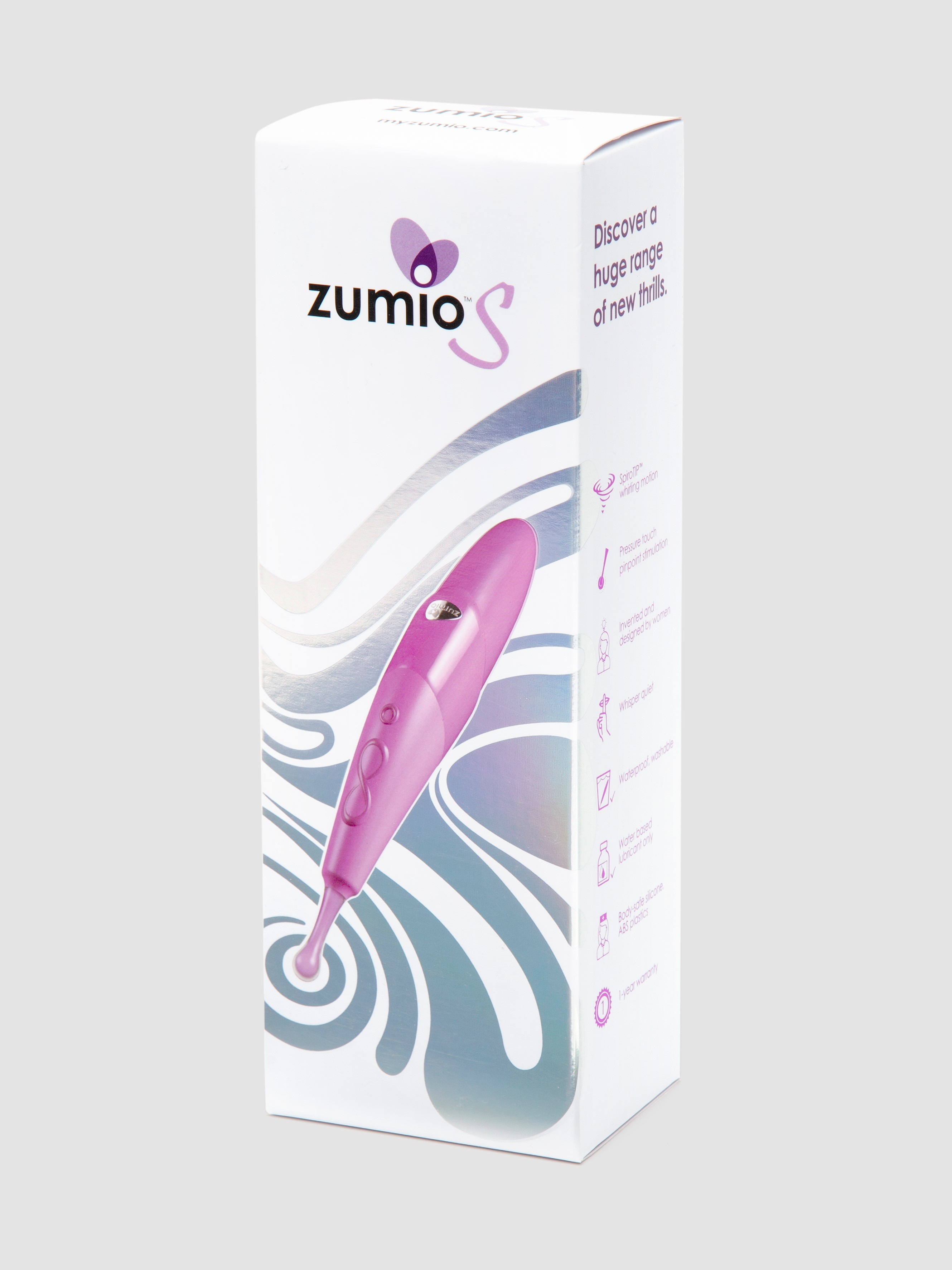 Zumio S Rechargeable Deep Stimulation SpiroTIP Clitoral Stimulator, Purple, hi-res