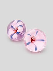 Lovehoney Sensual Glass Blossom Ben Wa Balls, Pink, hi-res