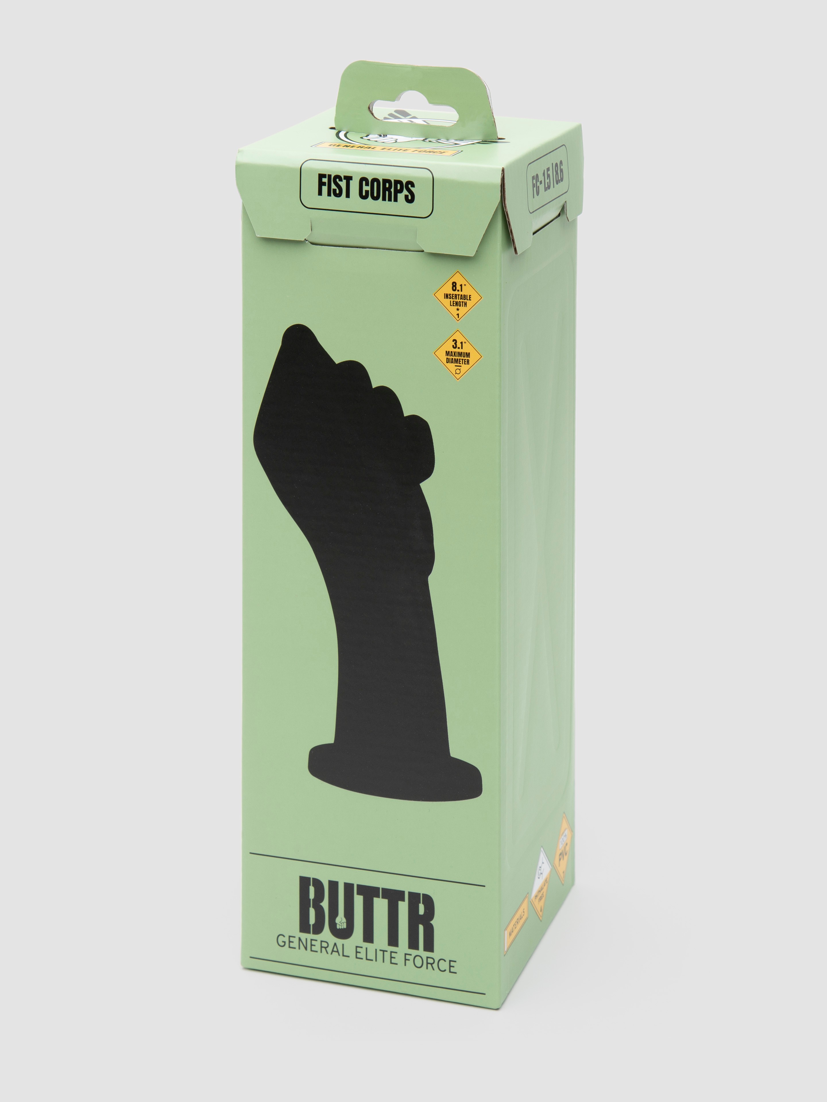 Buttr Extra Large Anal Fisting Dildo 9.5 Inch, Black, hi-res