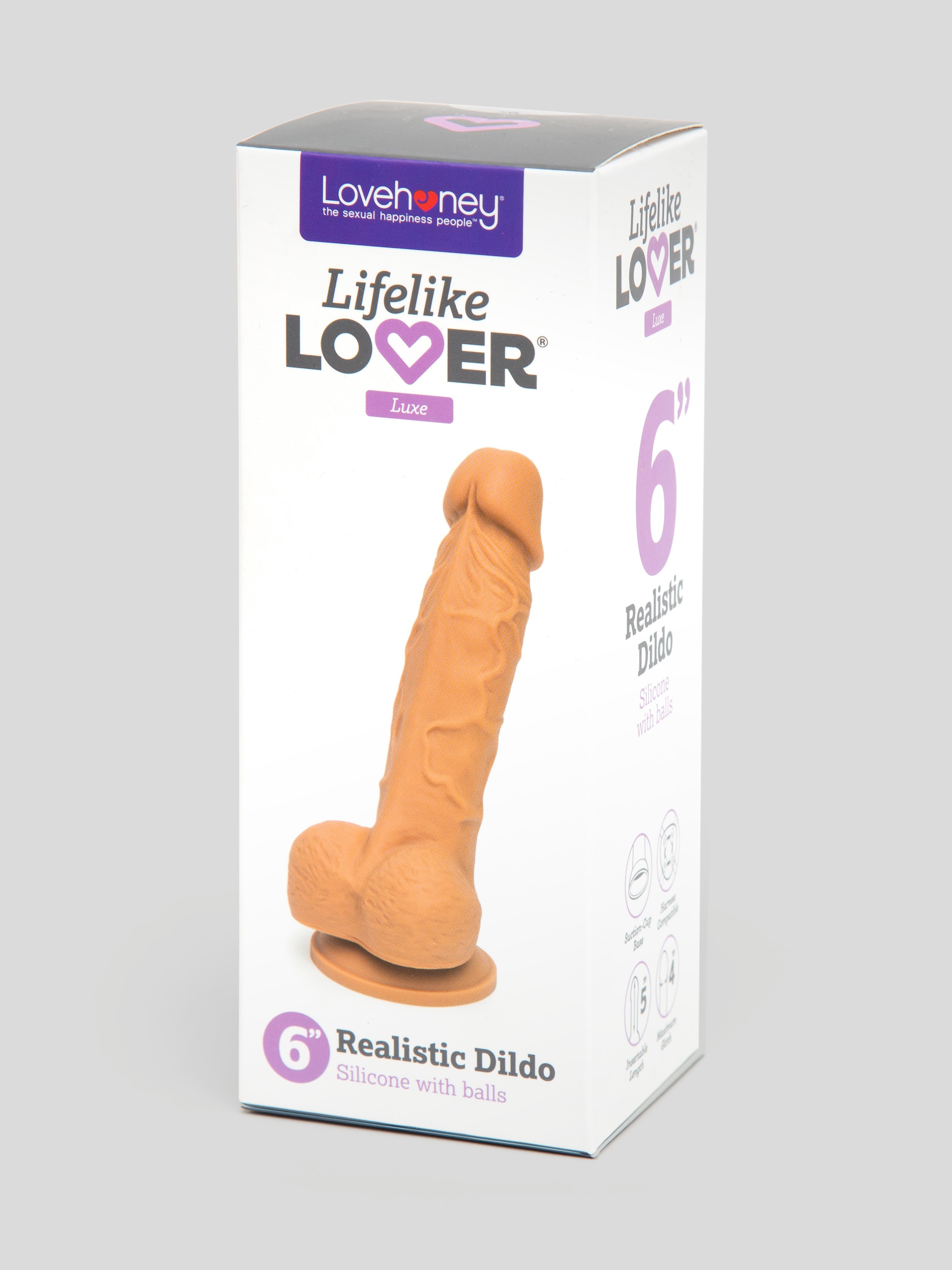Lifelike Lover Luxe Realistic Silicone Dildo 6 Inch, Flesh Tan, hi-res