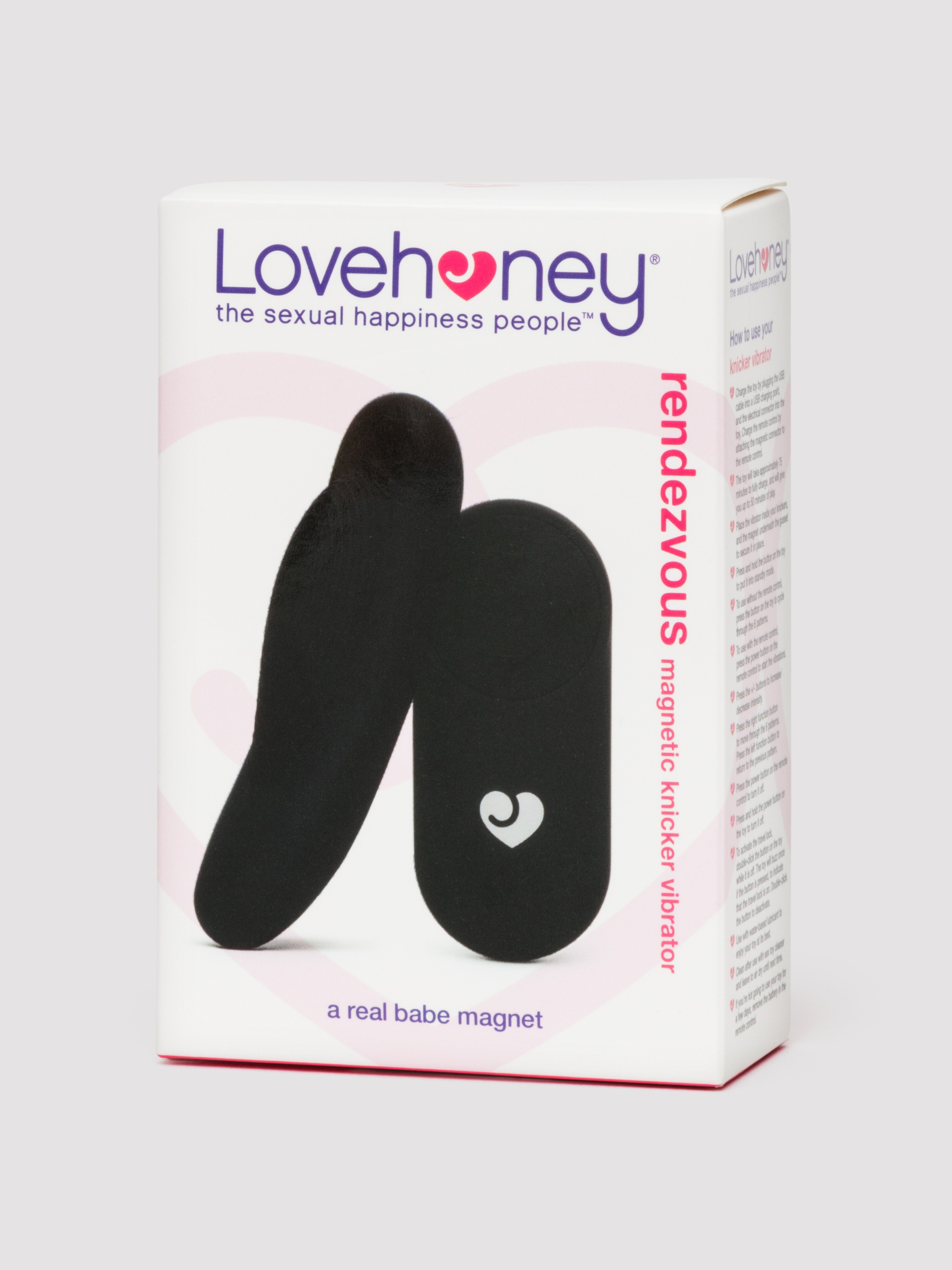 Lovehoney Rendezvous Magnetic Remote Control Knicker Vibrator, Black, hi-res