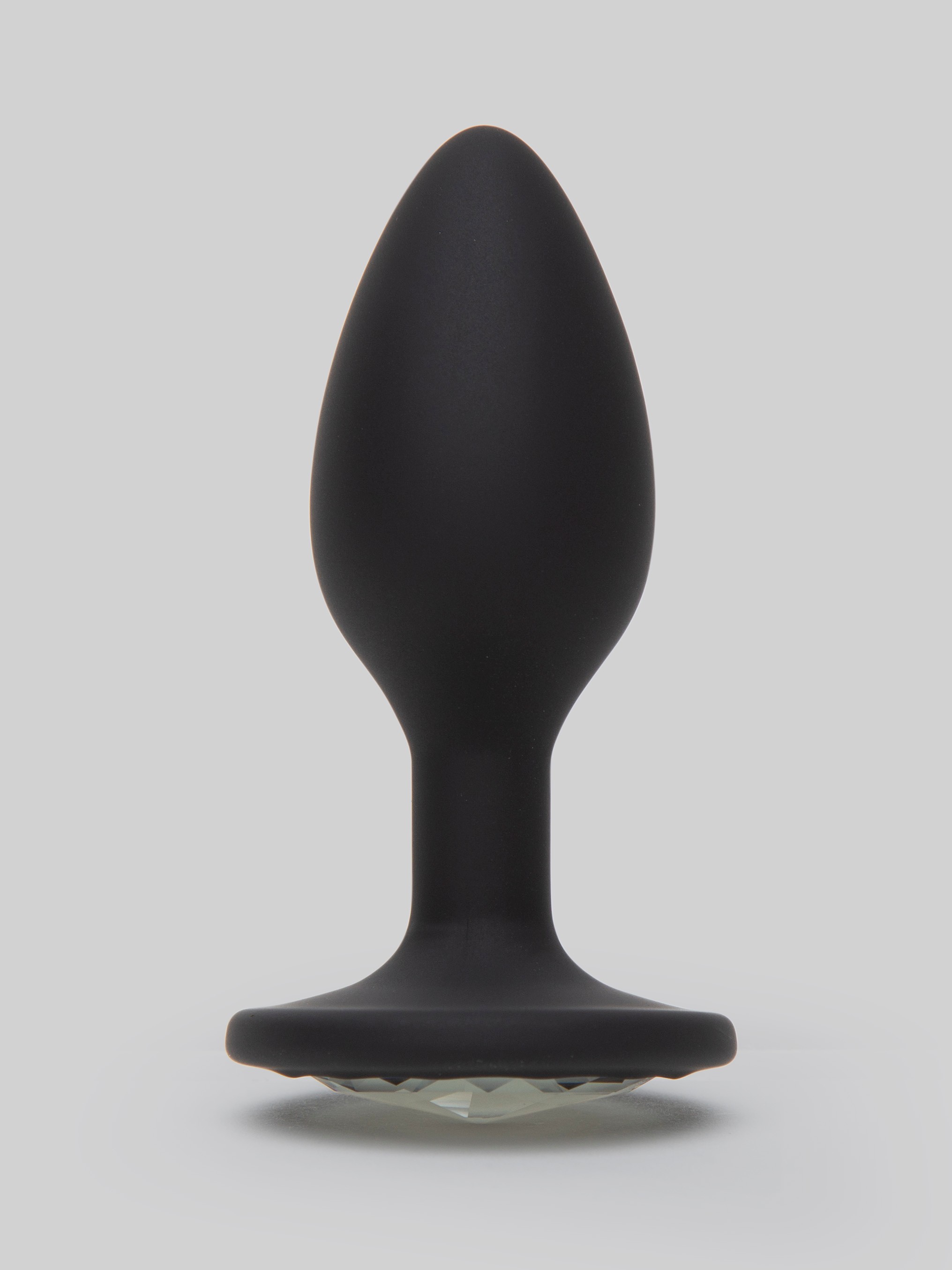Lovehoney Jewelled Silicone Butt Plug 3 Inch , Black, hi-res