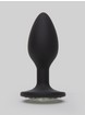 Lovehoney Jewelled Silicone Butt Plug 3 Inch , Black, hi-res