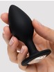 Lovehoney Jewelled Silicone Medium Butt Plug 3.5 Inch , Black, hi-res