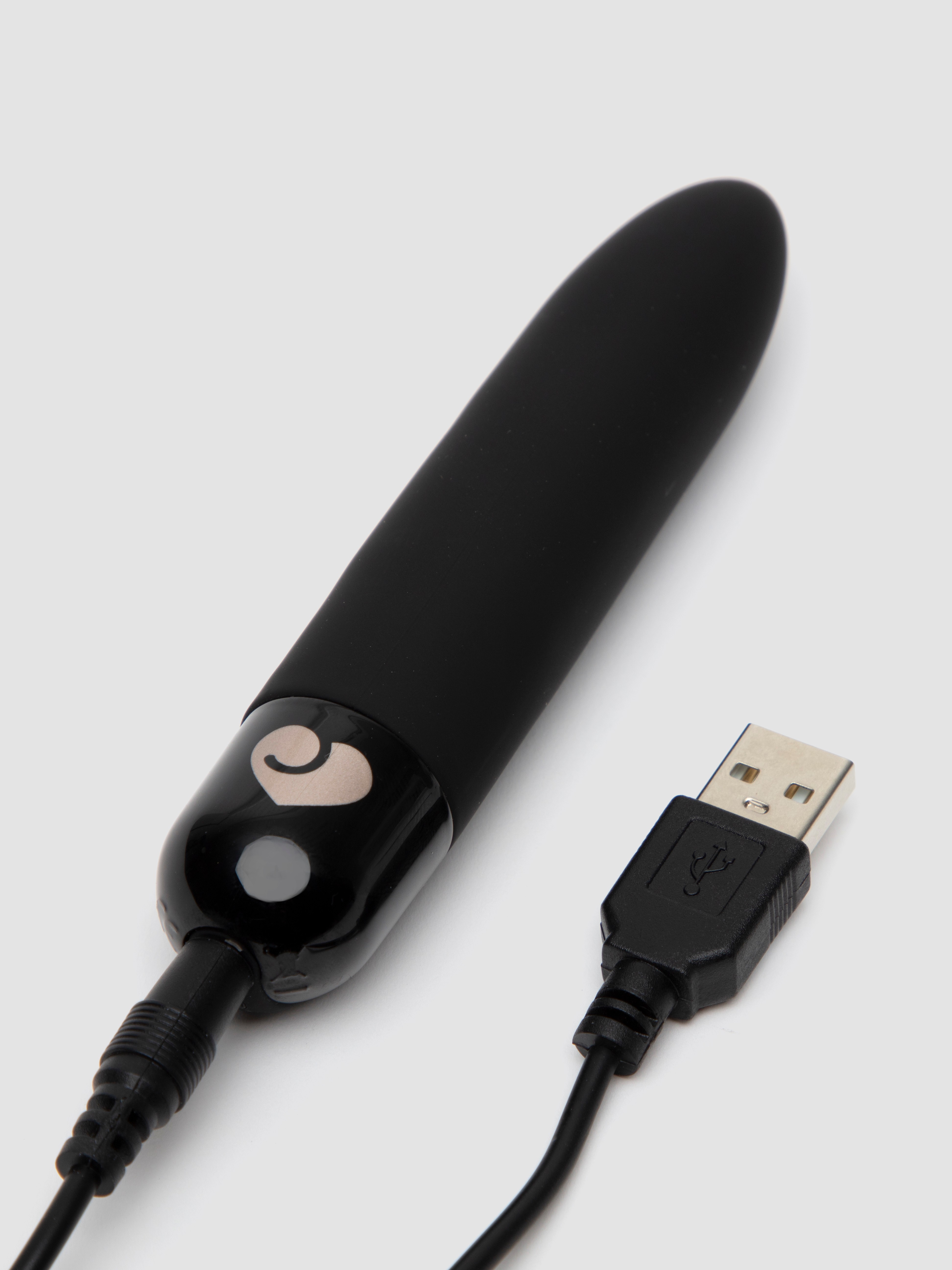 Lovehoney Mini Thrill Rechargeable Silicone Bullet Vibrator, Black, hi-res