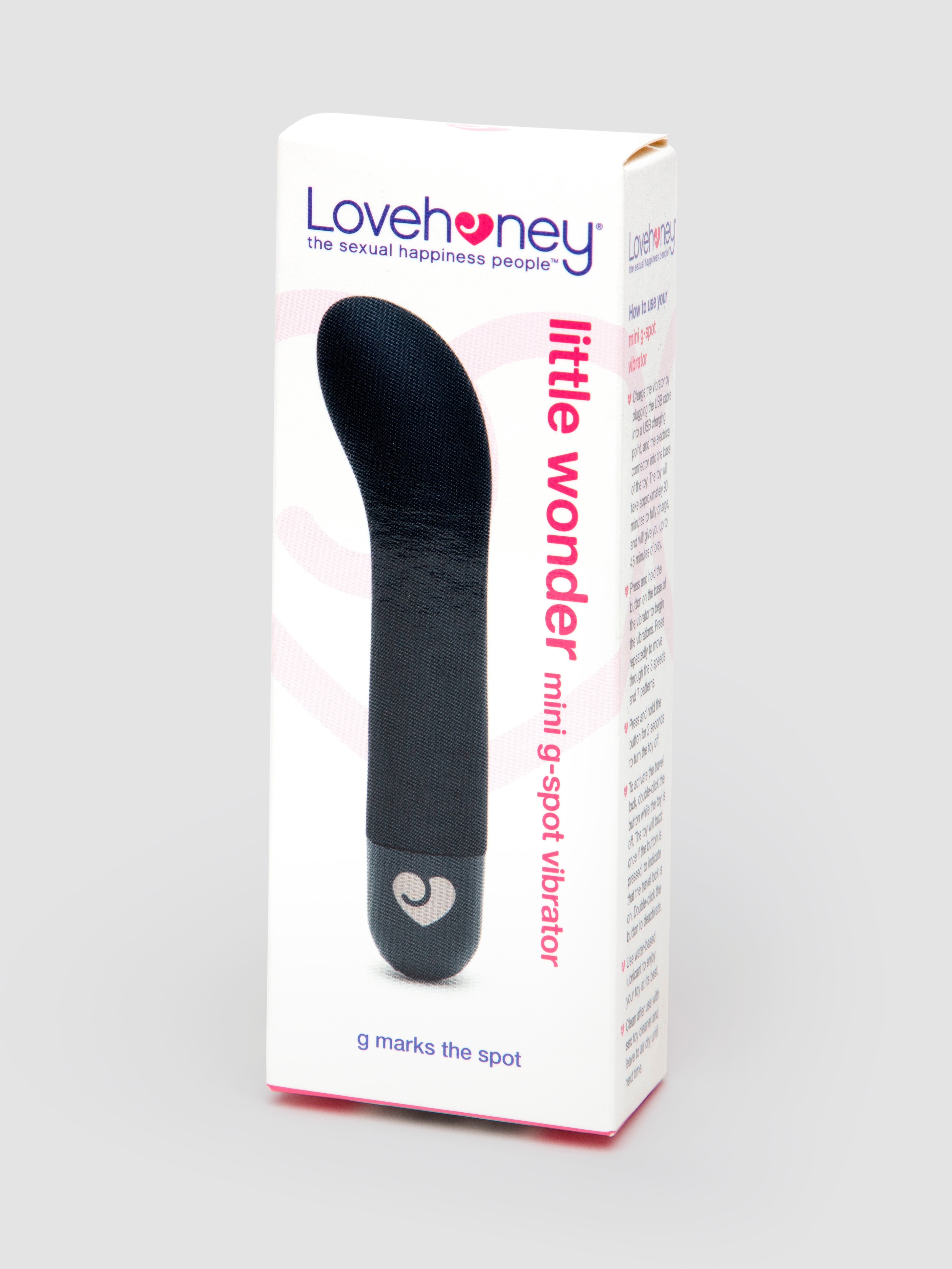 Lovehoney Little Wonder Rechargeable Silicone Mini G-Spot Vibrator, Black, hi-res
