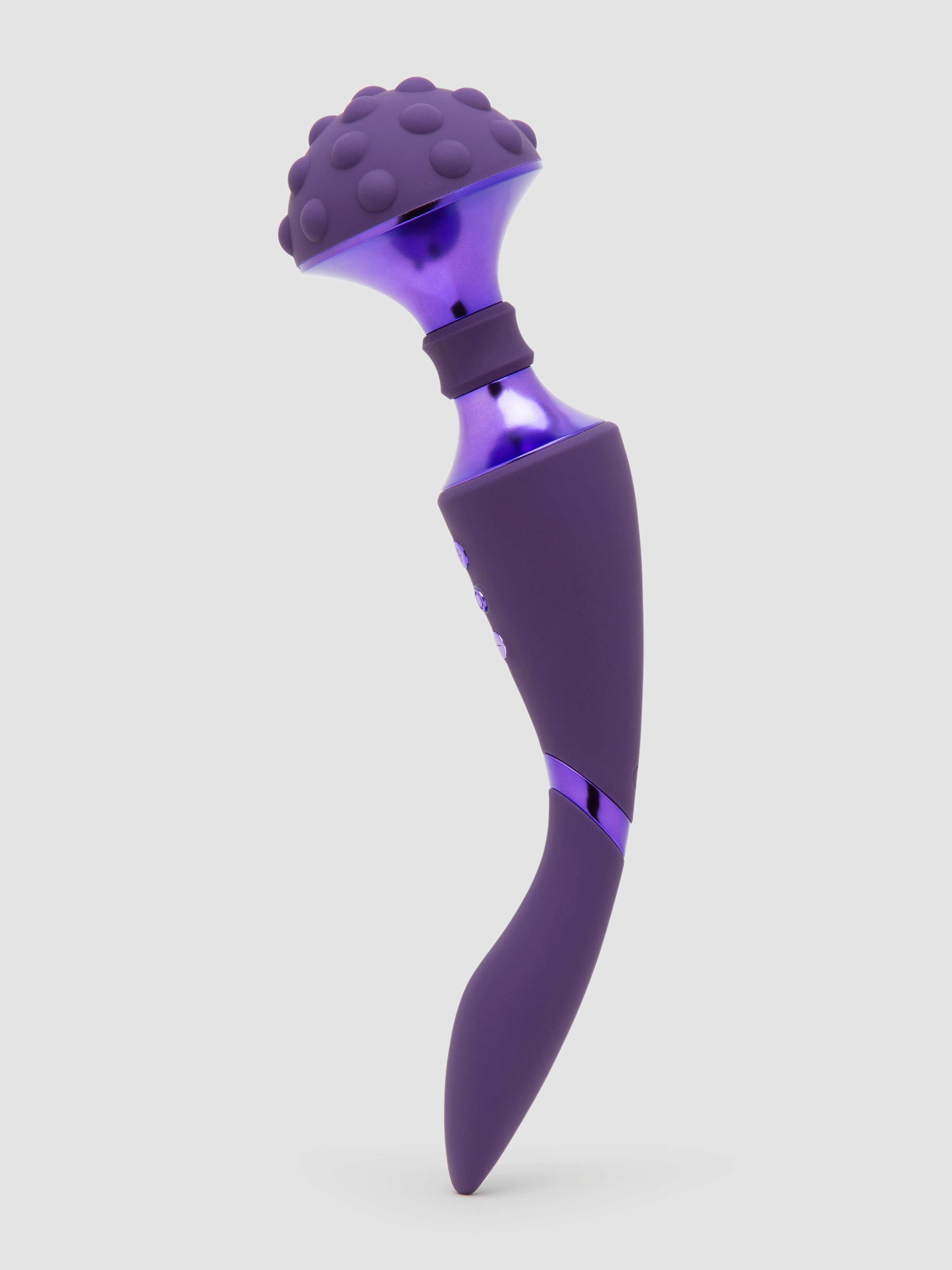 Vive Shiatsu Rechargeable Textured Massage Wand Vibrator, Purple, hi-res