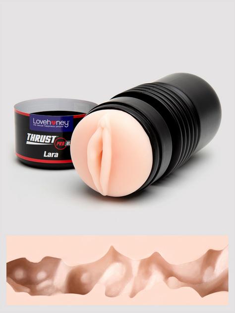 Vaginette réaliste autolubrifiante de poche Pro Ultra Lara, THRUST, Couleur rose chair, hi-res