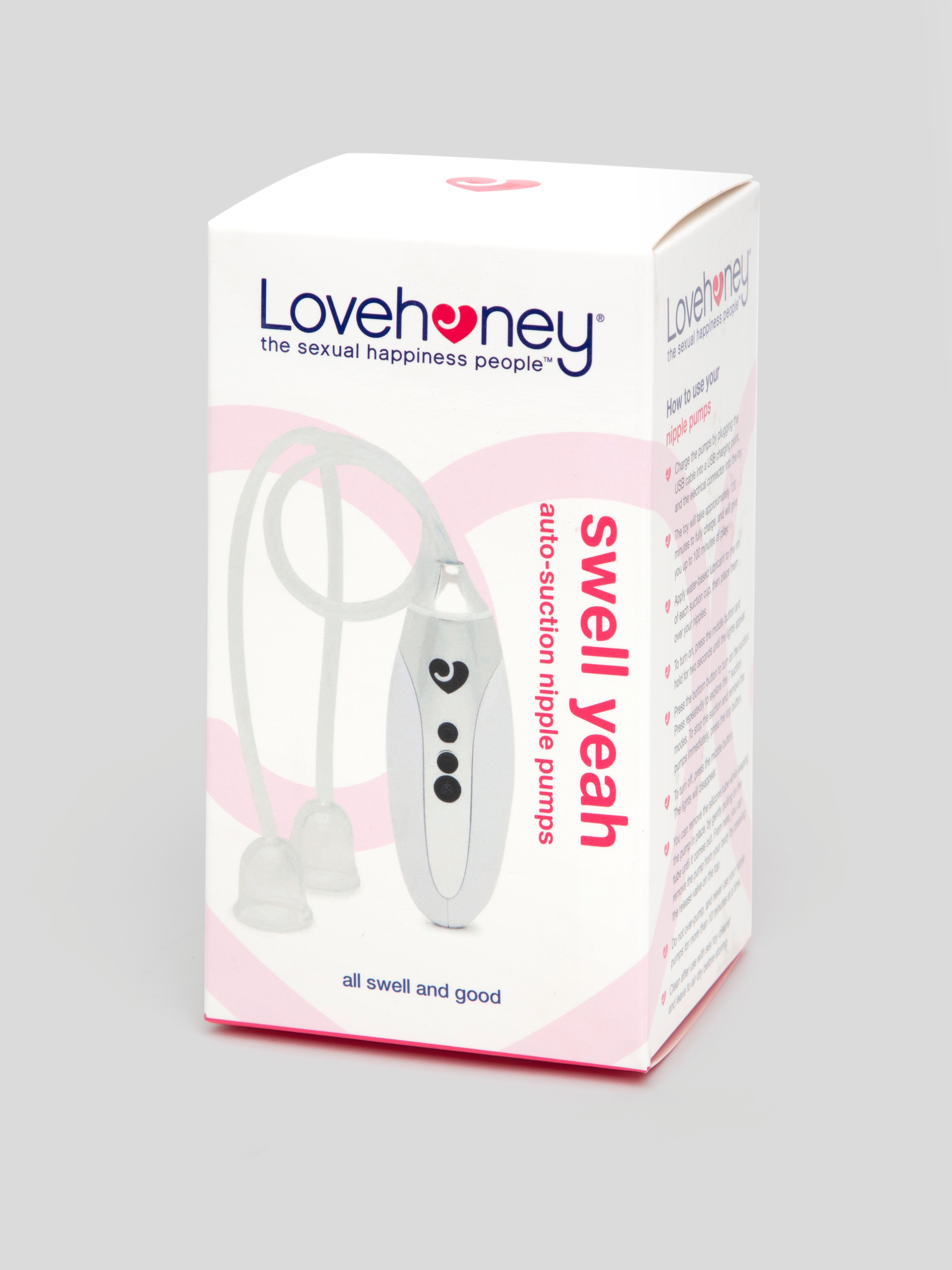Lovehoney Swell Yeah Auto-Suction Nipple Pumps, Clear, hi-res