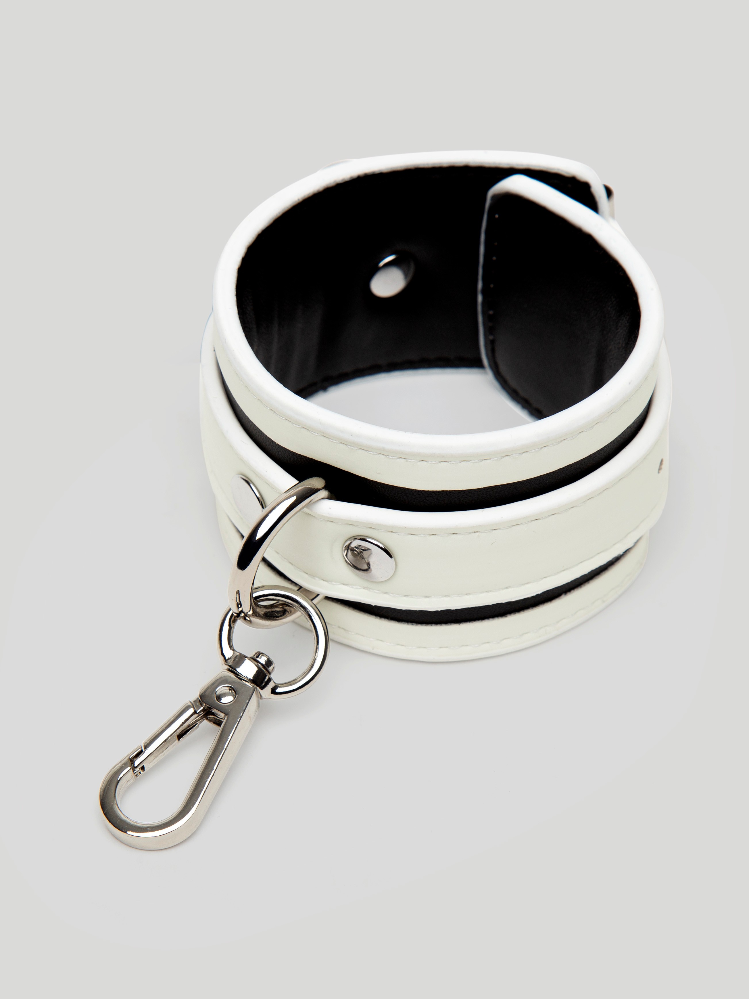 Bondage Boutique Glow-in-the-Dark Wrist Cuffs, Black, hi-res