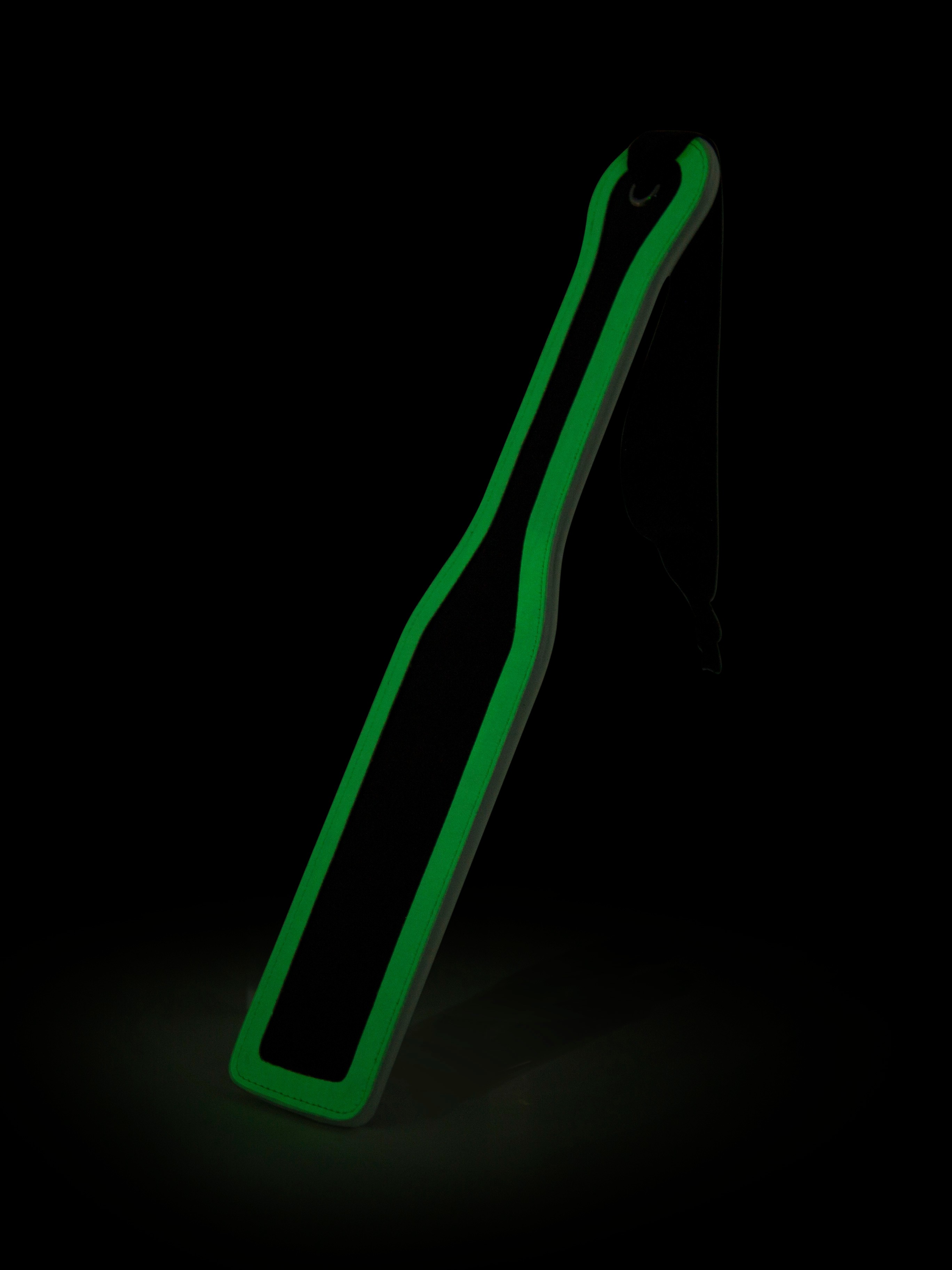 Bondage Boutique Glow-in-the-Dark Paddle, Black, hi-res