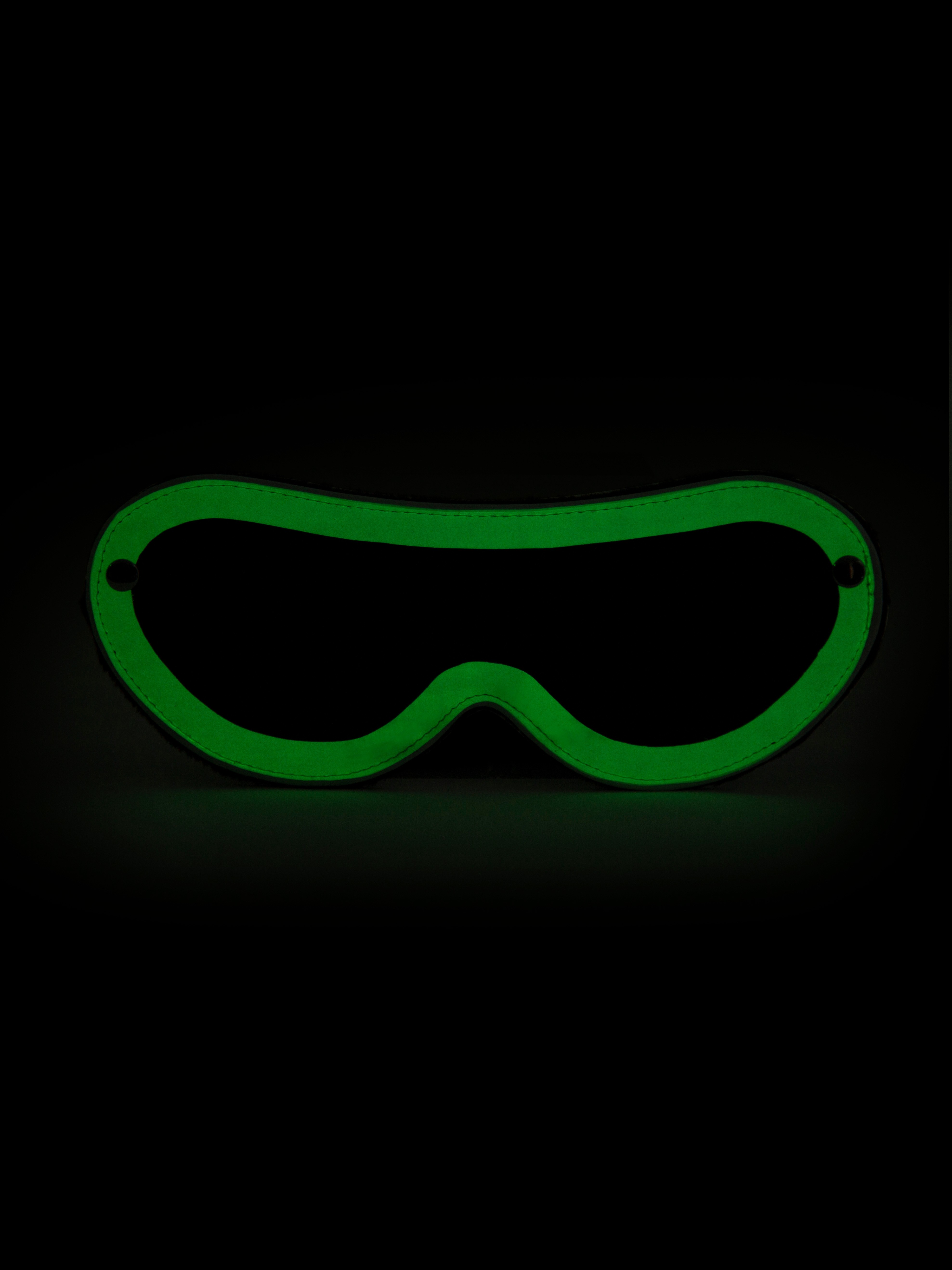 Bondage Boutique Glow-in-the-Dark Blindfold, Black, hi-res