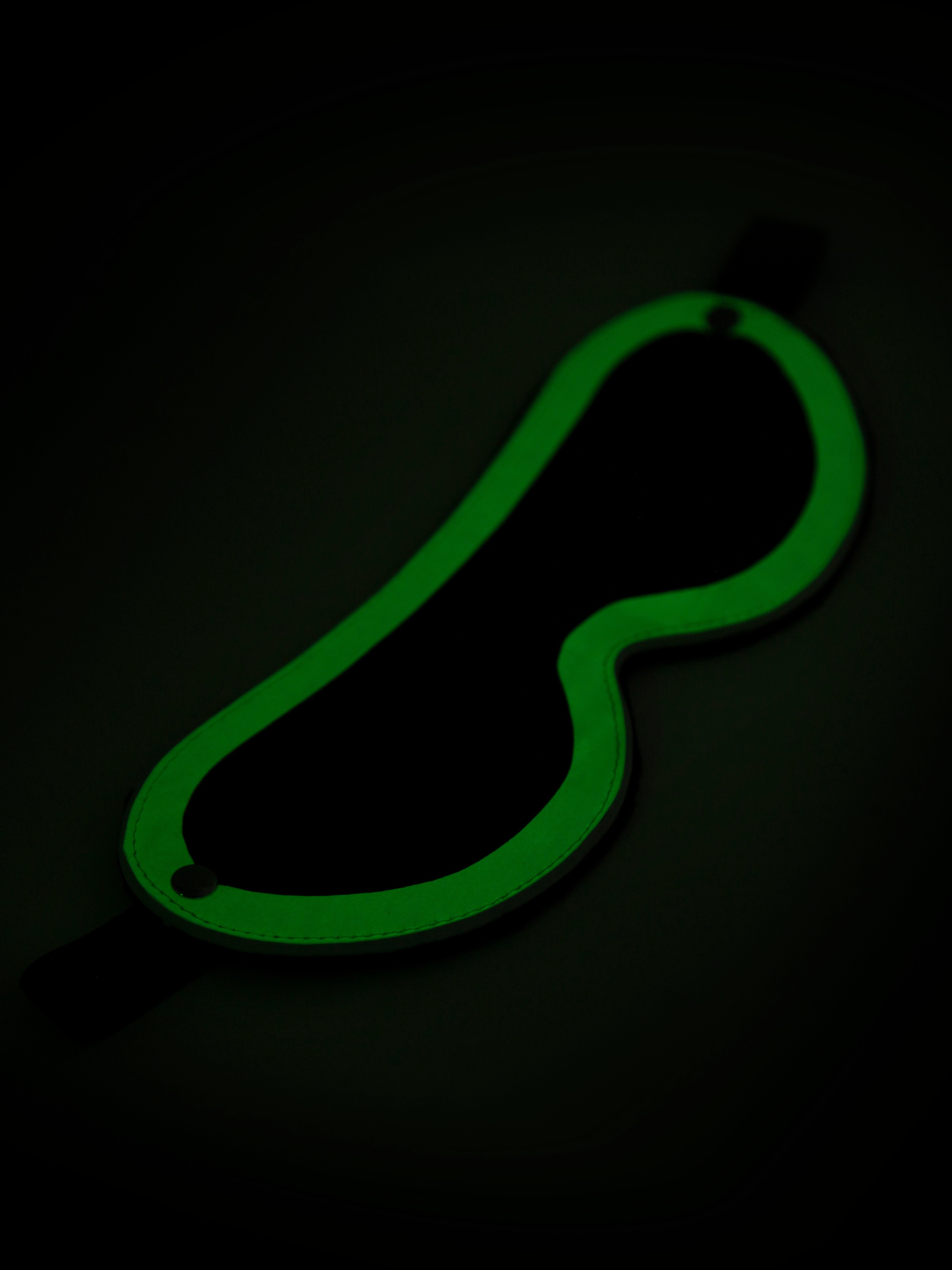 Bondage Boutique Glow-in-the-Dark Blindfold, Black, hi-res