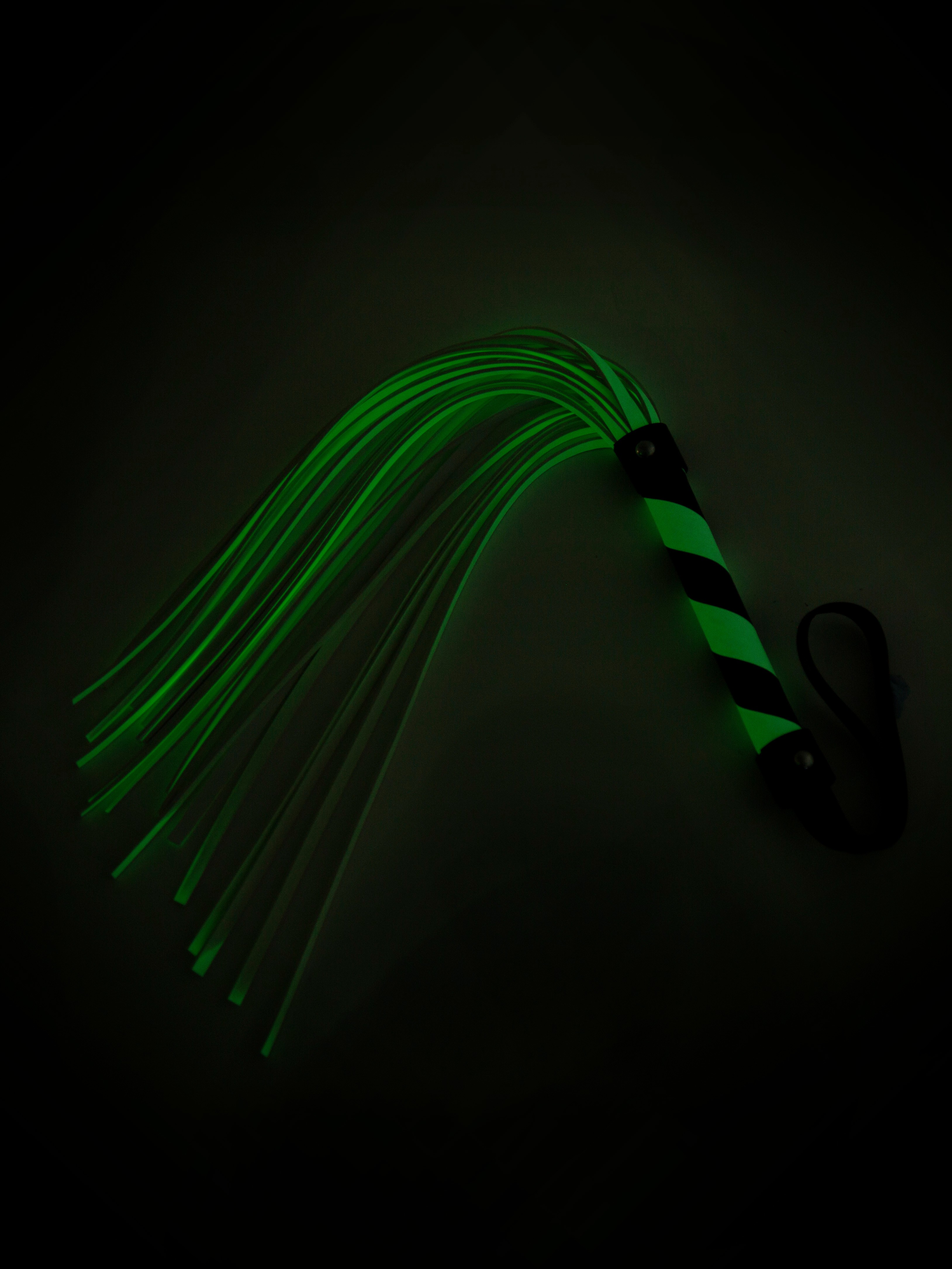 Bondage Boutique Glow-in-the-Dark Flogger , Black, hi-res