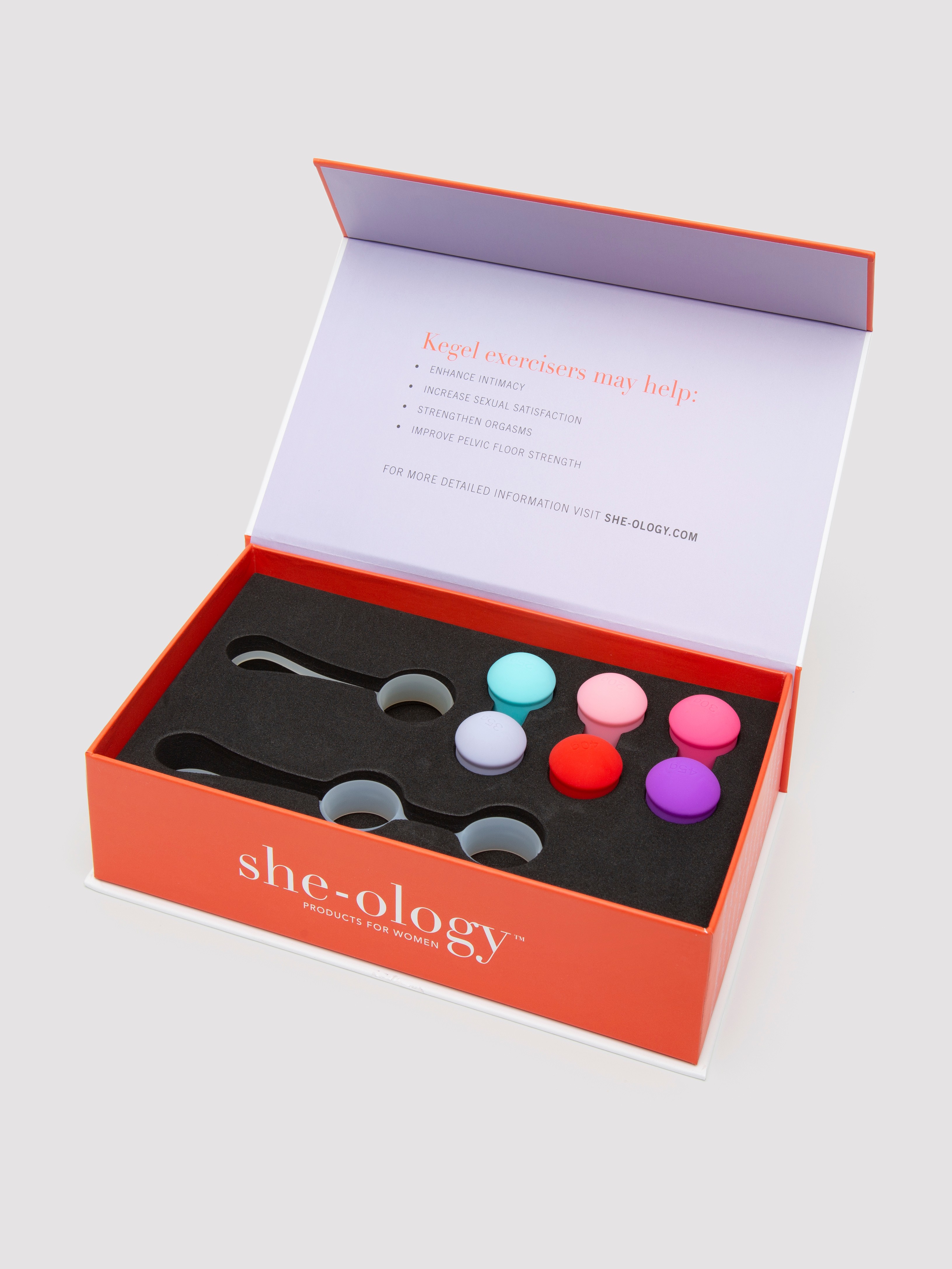 She-ology Weighted Interchangeable Kegel Training Set (8 Piece), Pink, hi-res